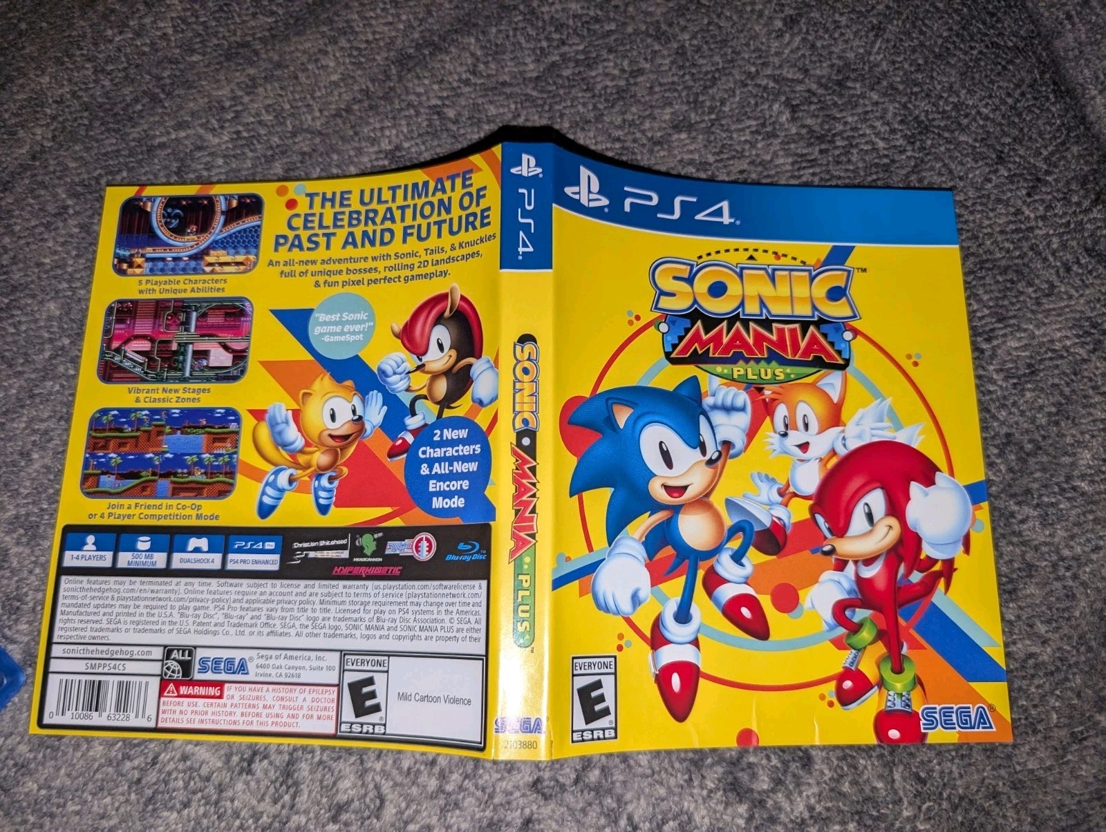 Sonic Mania Plus (Sony PlayStation 4, 2018) CIB/Complete! Free Shipping!