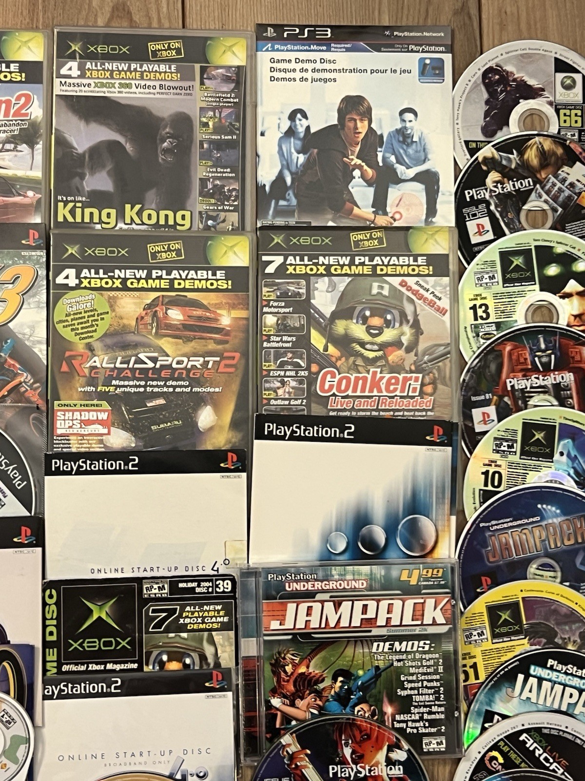 Lot Of 39 PlayStation PS1 PS2 Xbox PSP Demo Games & Start Up Disc Only Untested