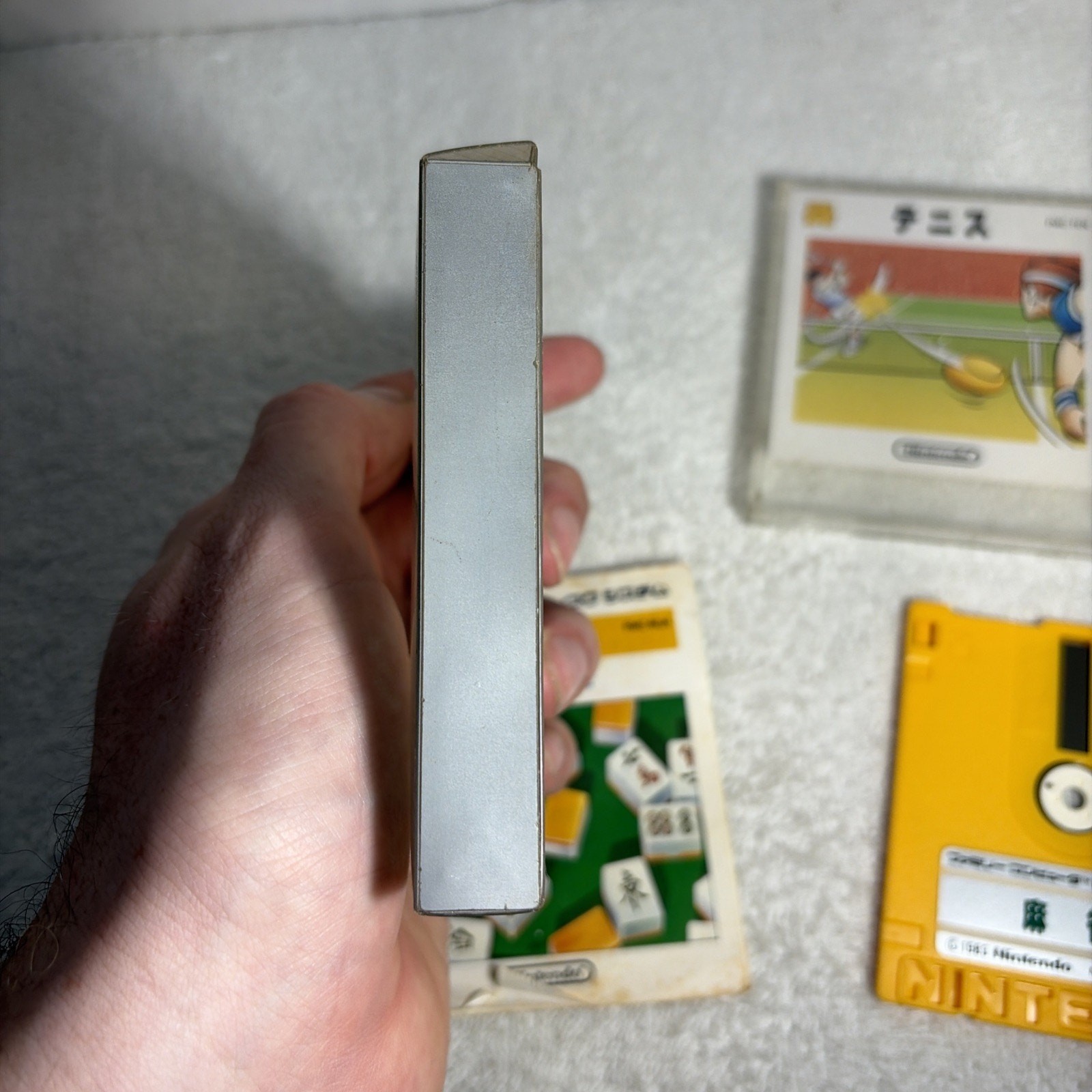 Tennis & Mahjong Nintendo Famicom Disk System Japan Import US Seller Tested