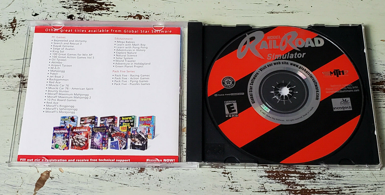 NM Model Rail Road Simulator (2002) Global Star Software PC CD