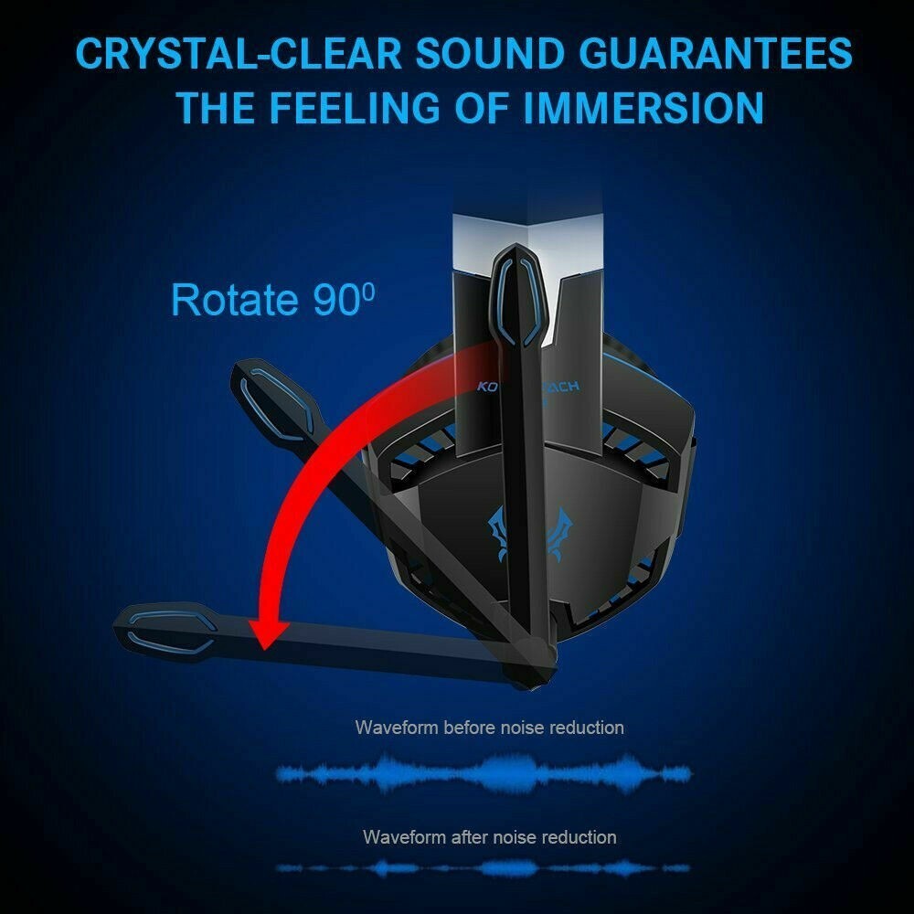 3.5mm Gaming Headset Mic LED Headphones Stereo Bass Surround For PC PS4 Xbox ONE