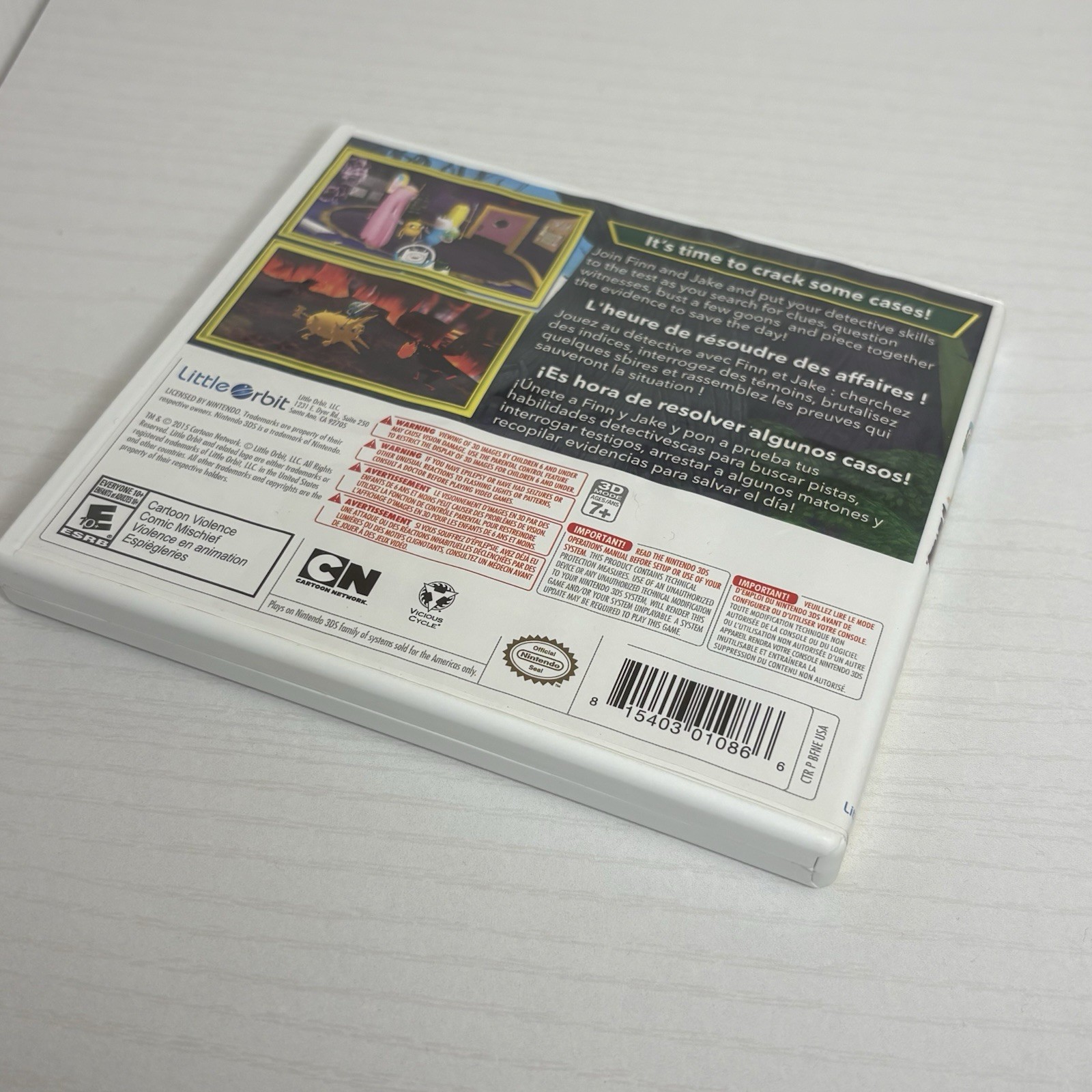 Adventure Time Finn & Jake Investigations Nintendo DS Case Only – No Game