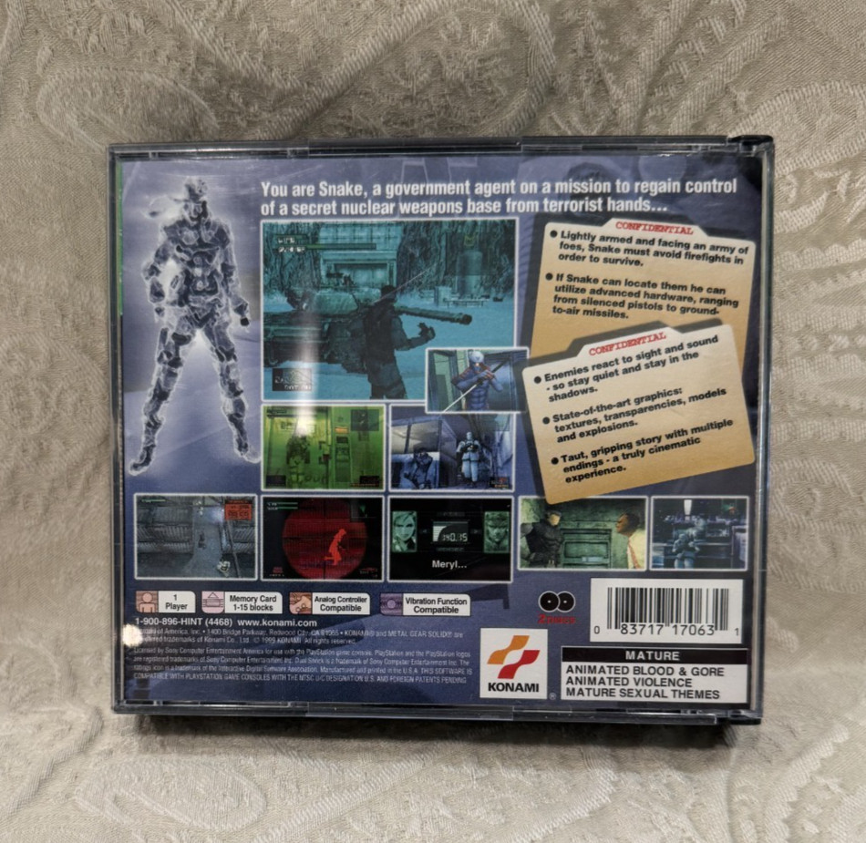 Metal Gear Solid Greatest Hits (Sony PlayStation 1, 1999)