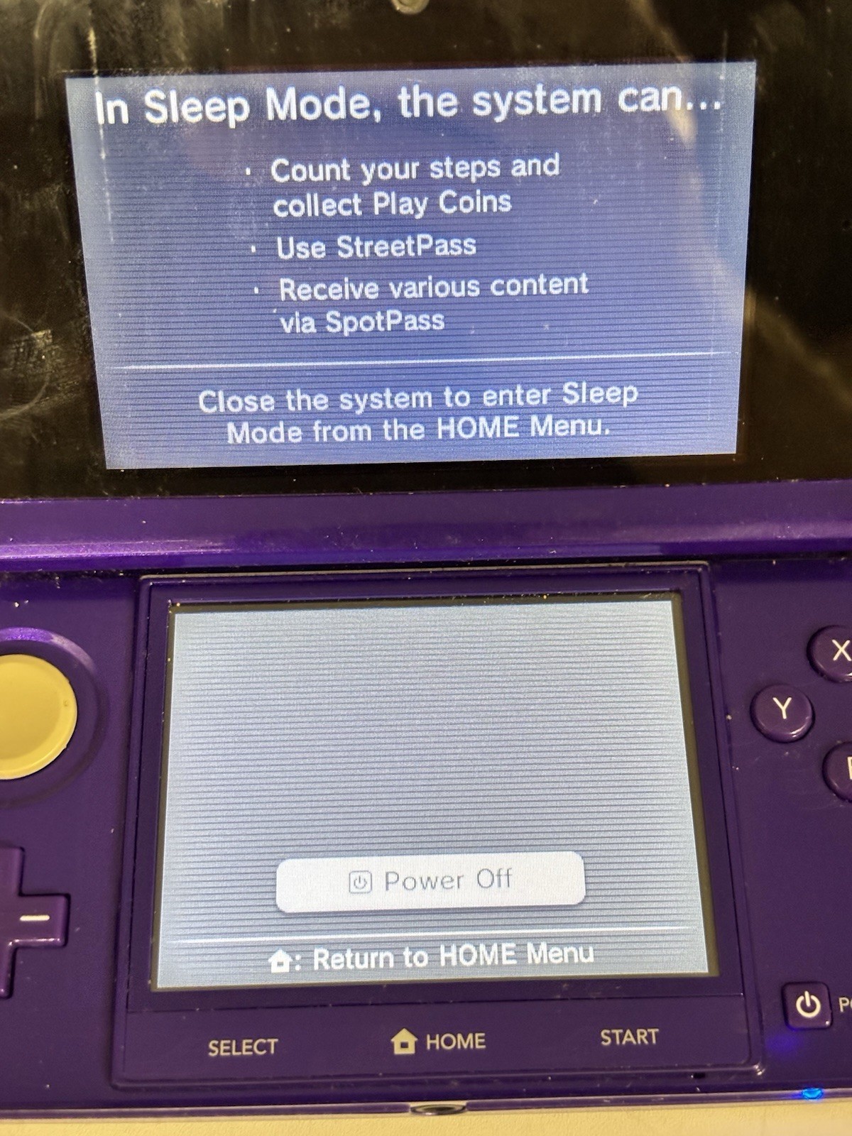 Nintendo 3DS Midnight Purple Handheld Console System Charger Tested & Working