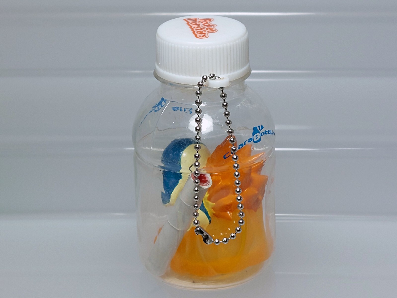 Pokemon Chara Bottlin CyndaquilKeychain Figure Tomy 2003 Toy Japan E04 3.2in