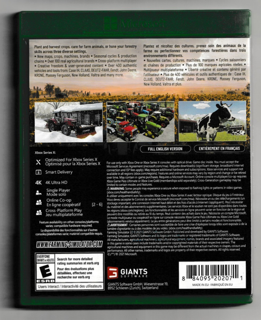 XBOX SERIES X ONE Video Game FARMING SIMULATOR 22 TESTED COMPLETE w/Manual 2021