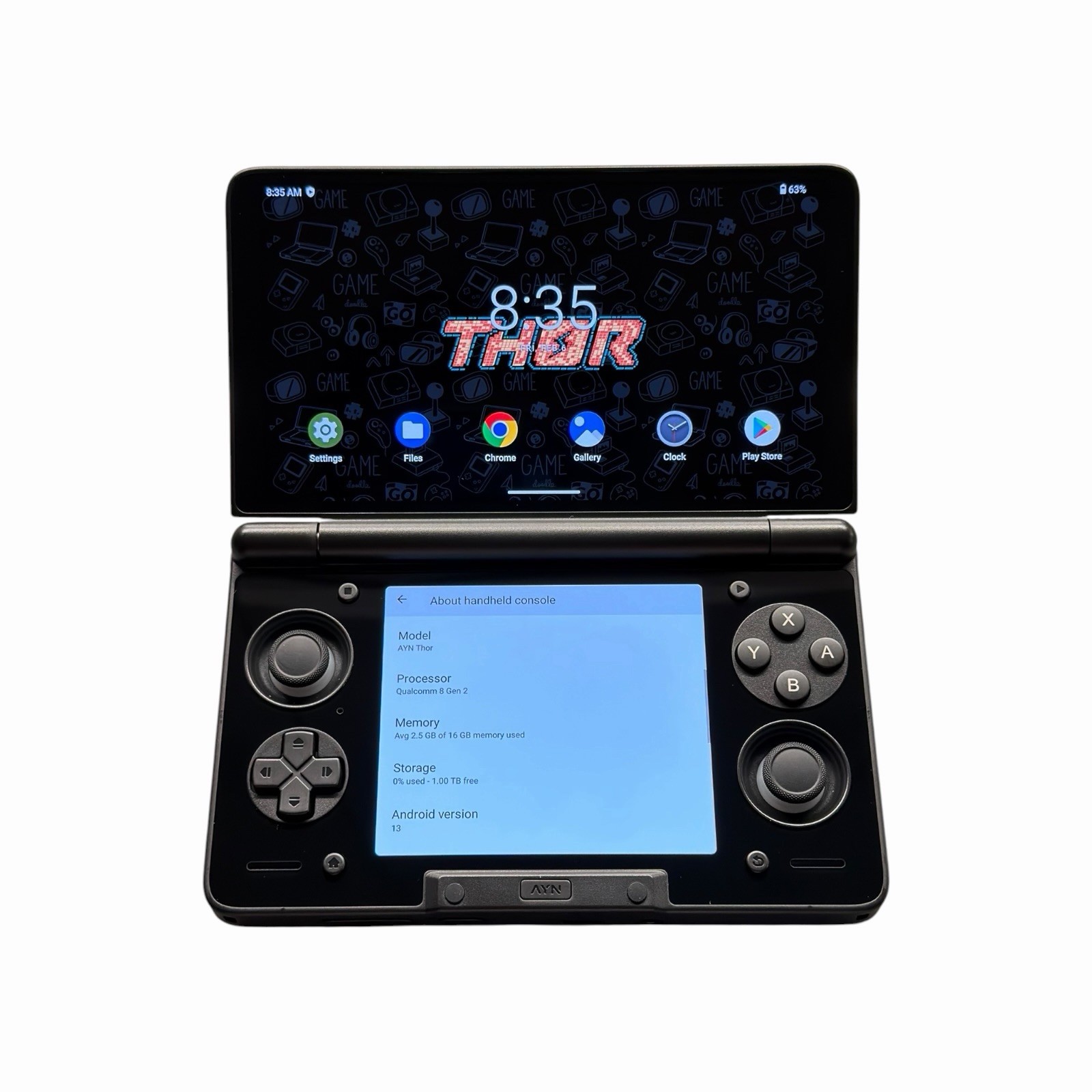 AYN Thor Max Black Dual Screen Android Gaming Handheld 16GB RAM 1TB SSD