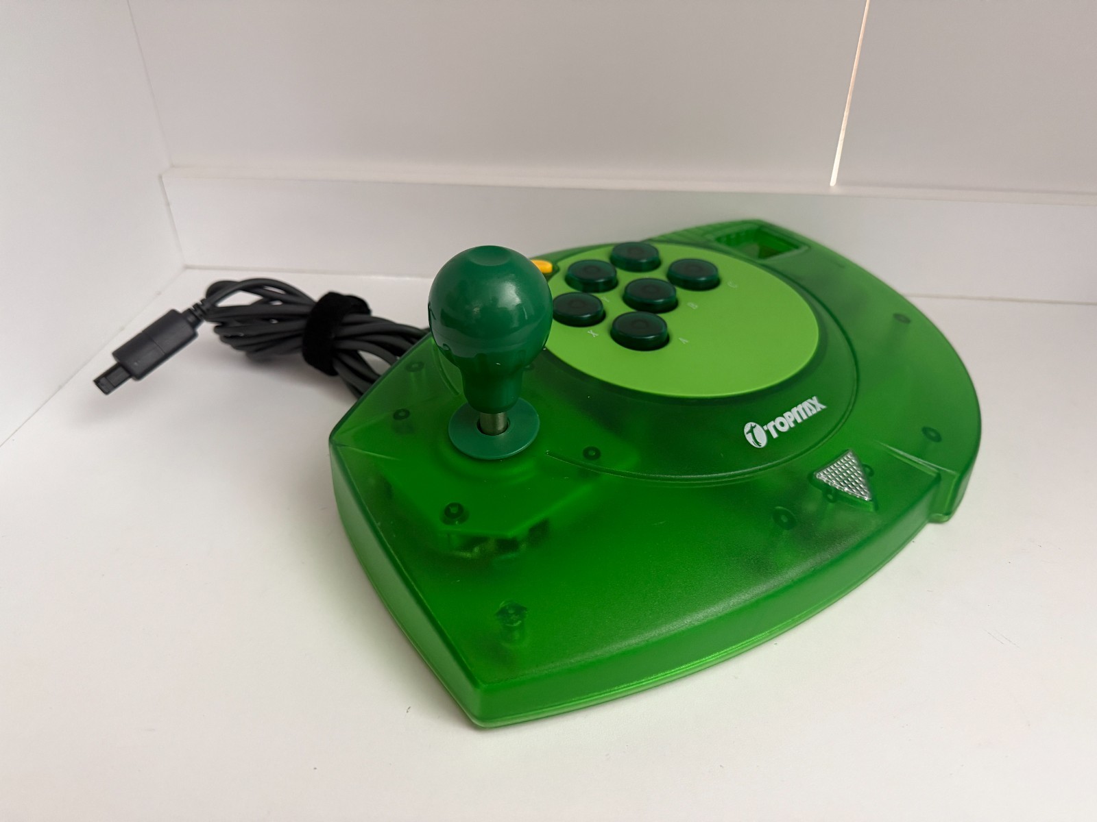 Topmax Sega Dreamcast Translucent Green Arcade Fight Stick Tested