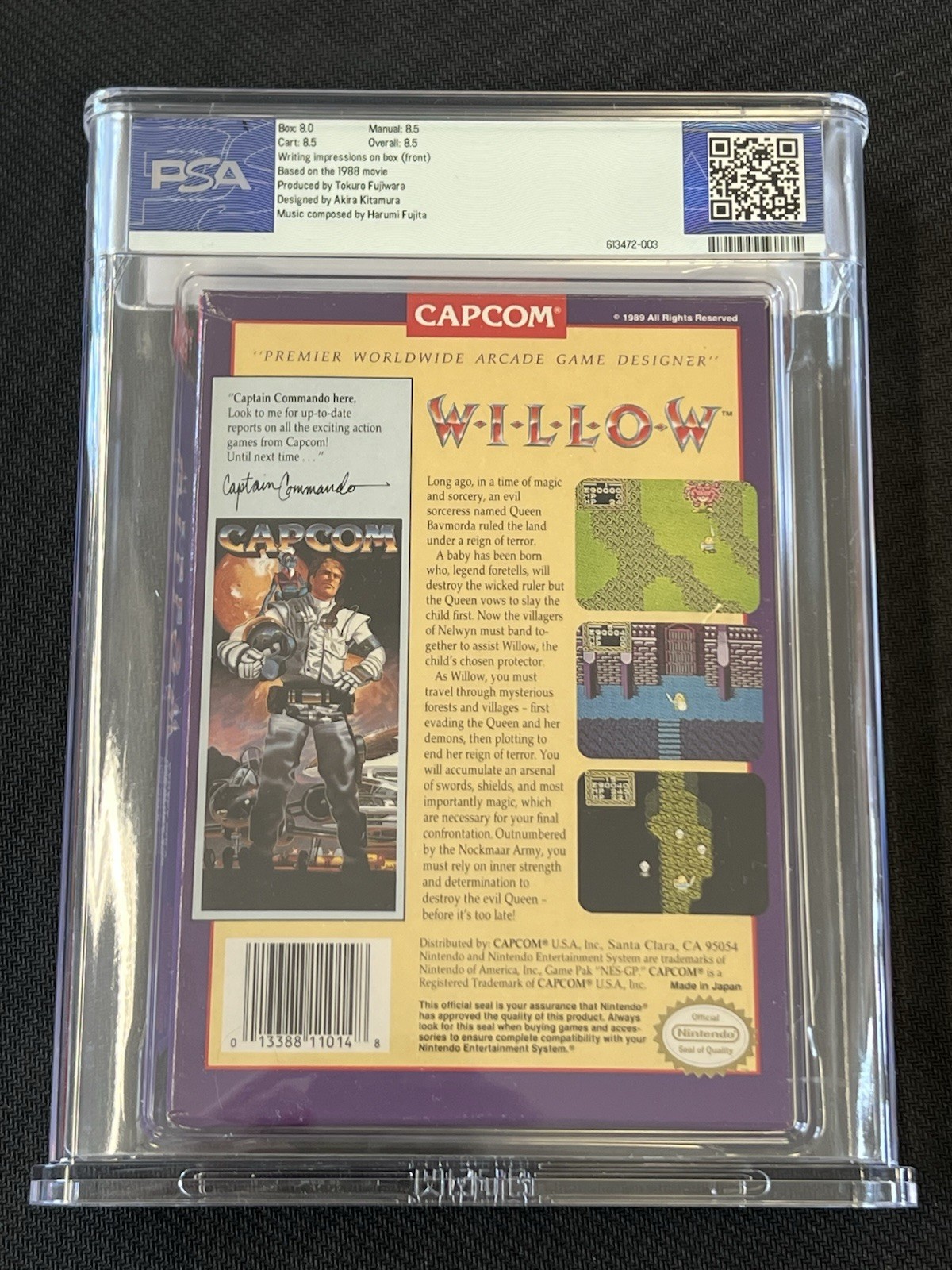Willow PSA/WATA graded 8.5 CIB Nintendo Entertainment System 1989