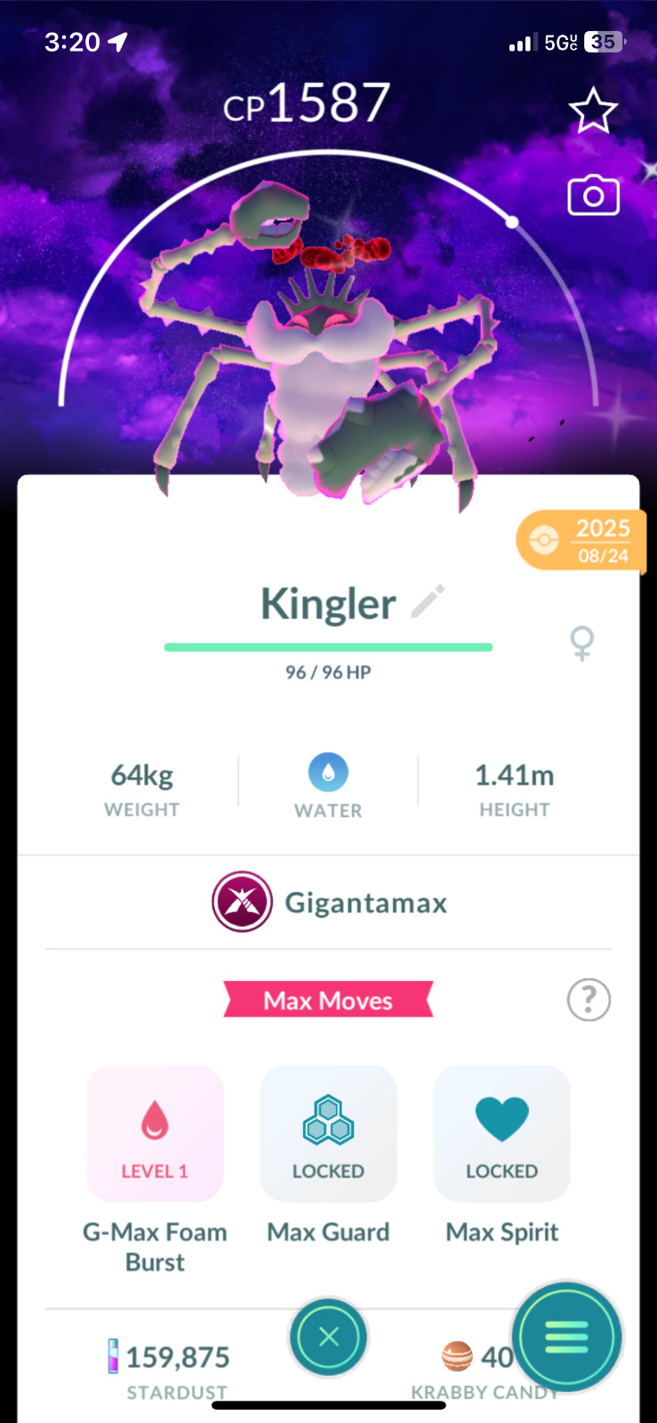 Shiny Gigantamax Gengar Machamp Lapras Kingler Charizard Dark Skies background💥