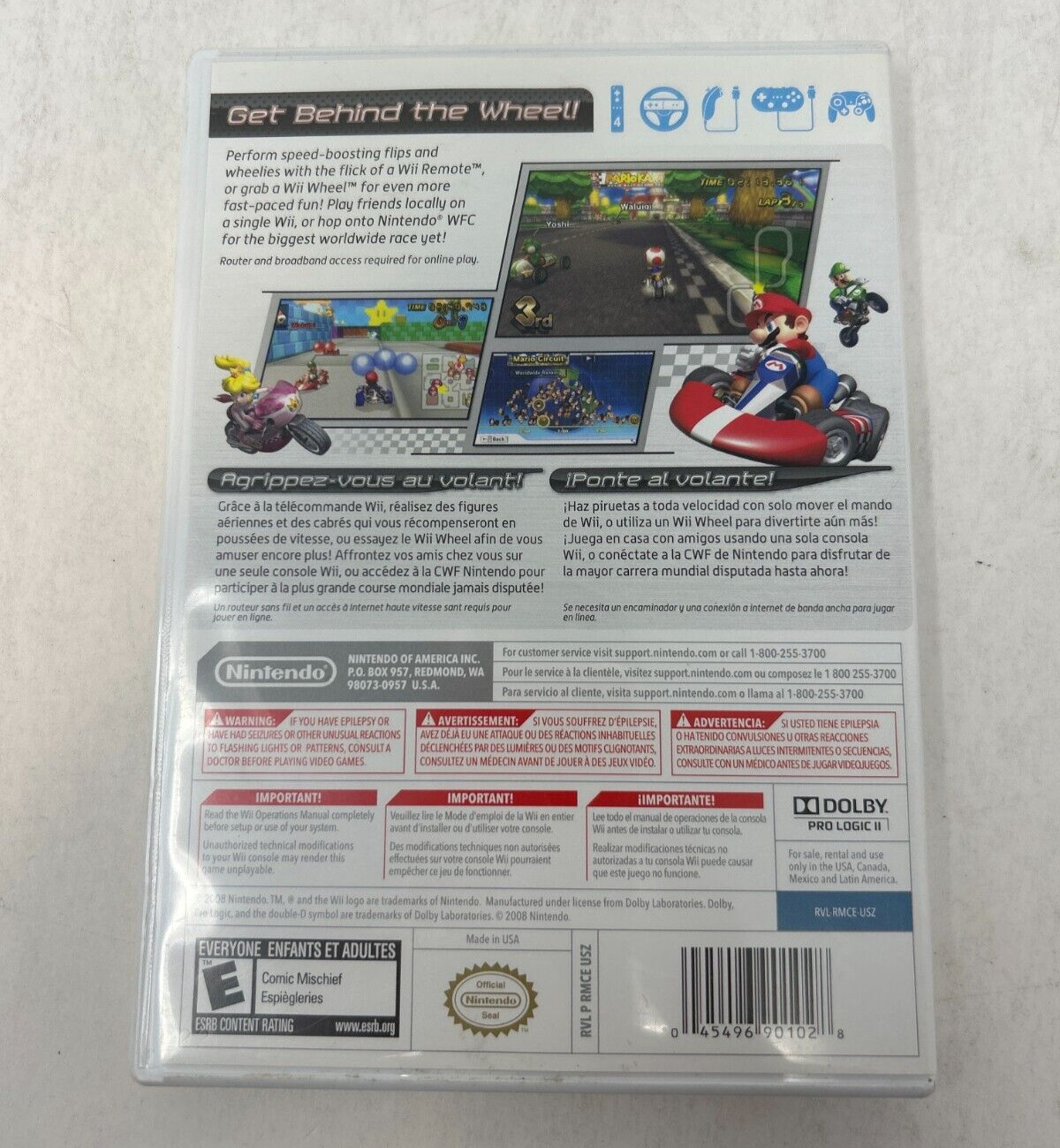 Case and Manual Only NO GAME Mario Kart Wii Nintendo Wii Authentic