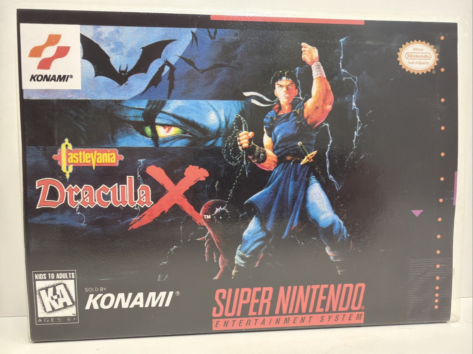 Castlevania Dracula X Super Nintendo Game SNES Authentic w/Collector Case