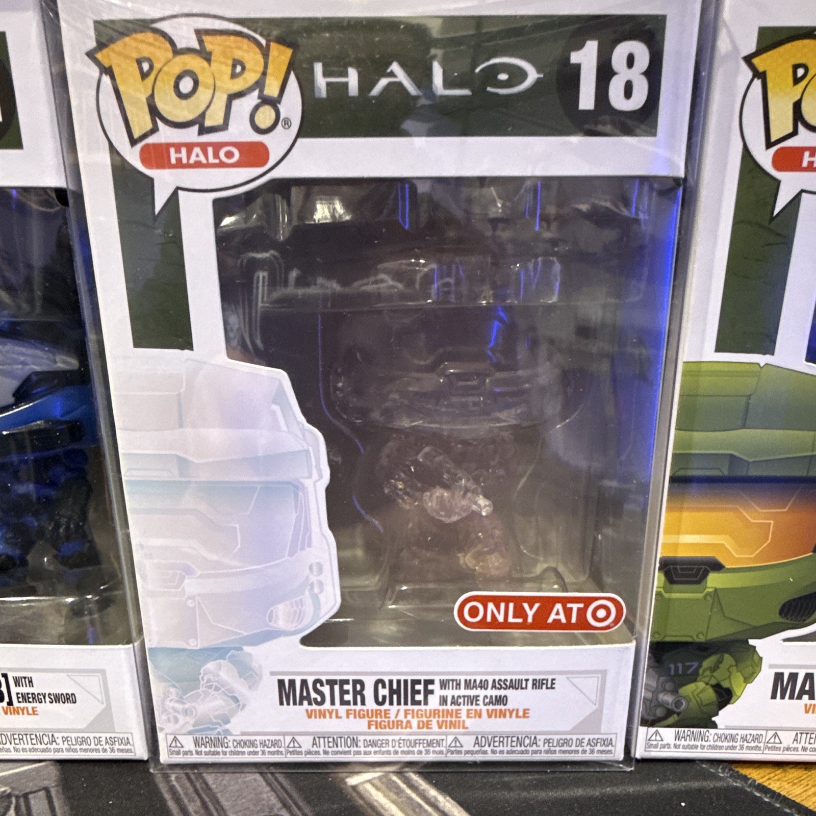 Funko Pop! Halo Vinyl Figure Lot Glows in Dark Master Chief Buck Weapon Escharum
