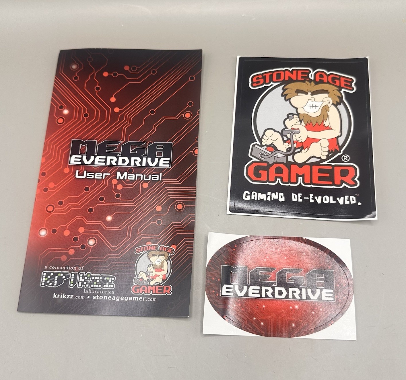 Sega Genesis Mega Everdrive Krikzz Red Cover Art Purple Smoke Cartridge