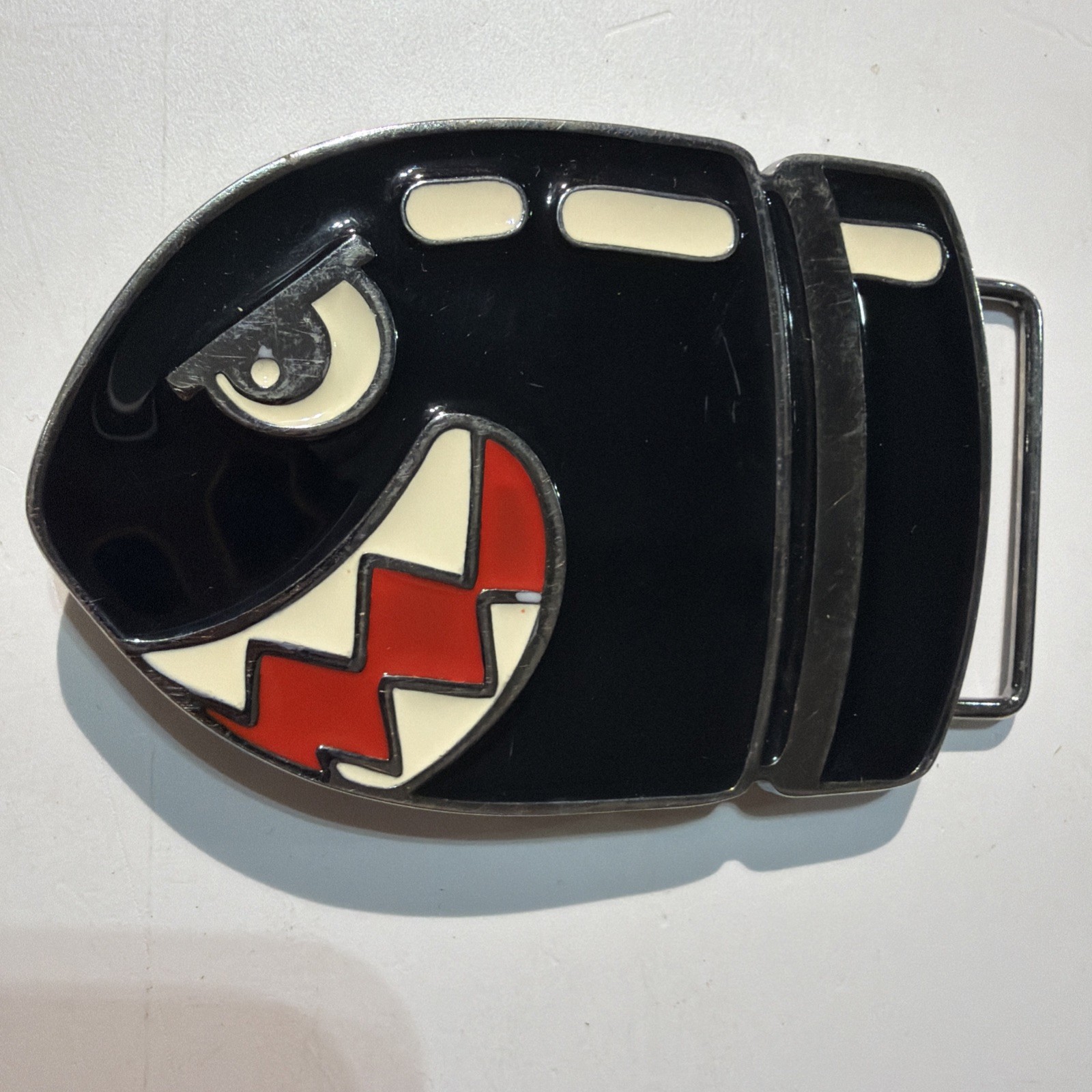 Nintendo Super Mario World Bullet Belt Buckle Enamel Metal Vintage