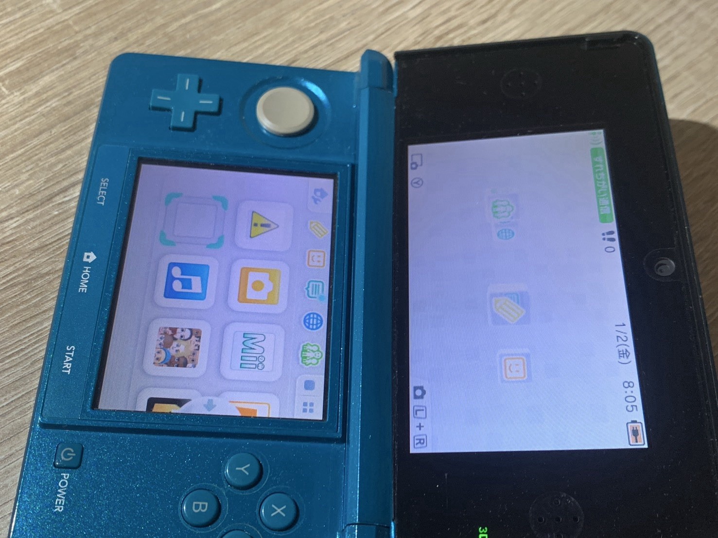 1405 Nintendo 3DS Aqua Blue Good TESTED