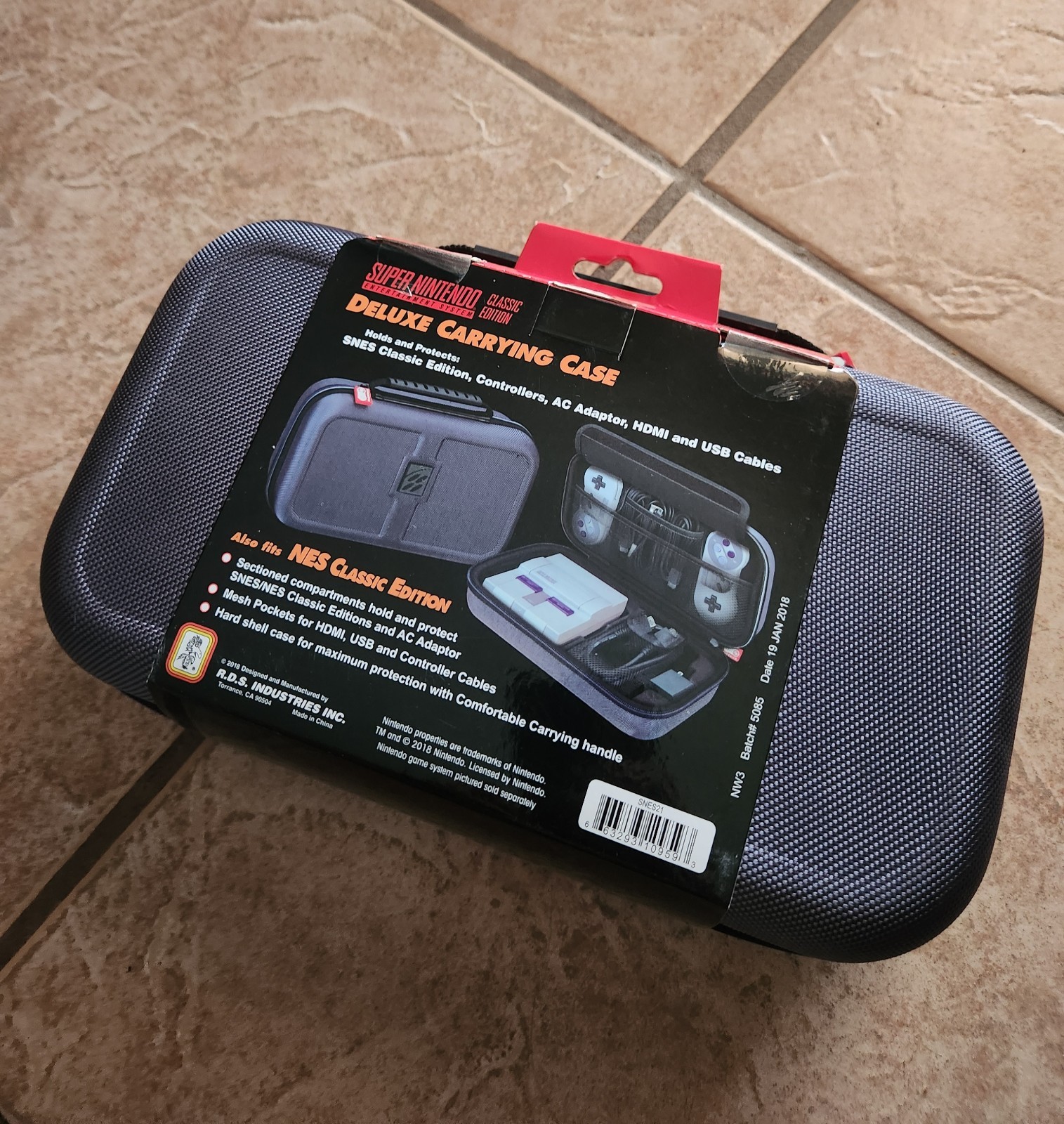 SNES / NES Classic Mini Edition Deluxe Carrying Case Super Nintendo – New