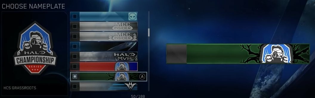 *RARE* Halo MCC HCS Grassroots Pro Nameplate Master Chief Collection XBOX PC