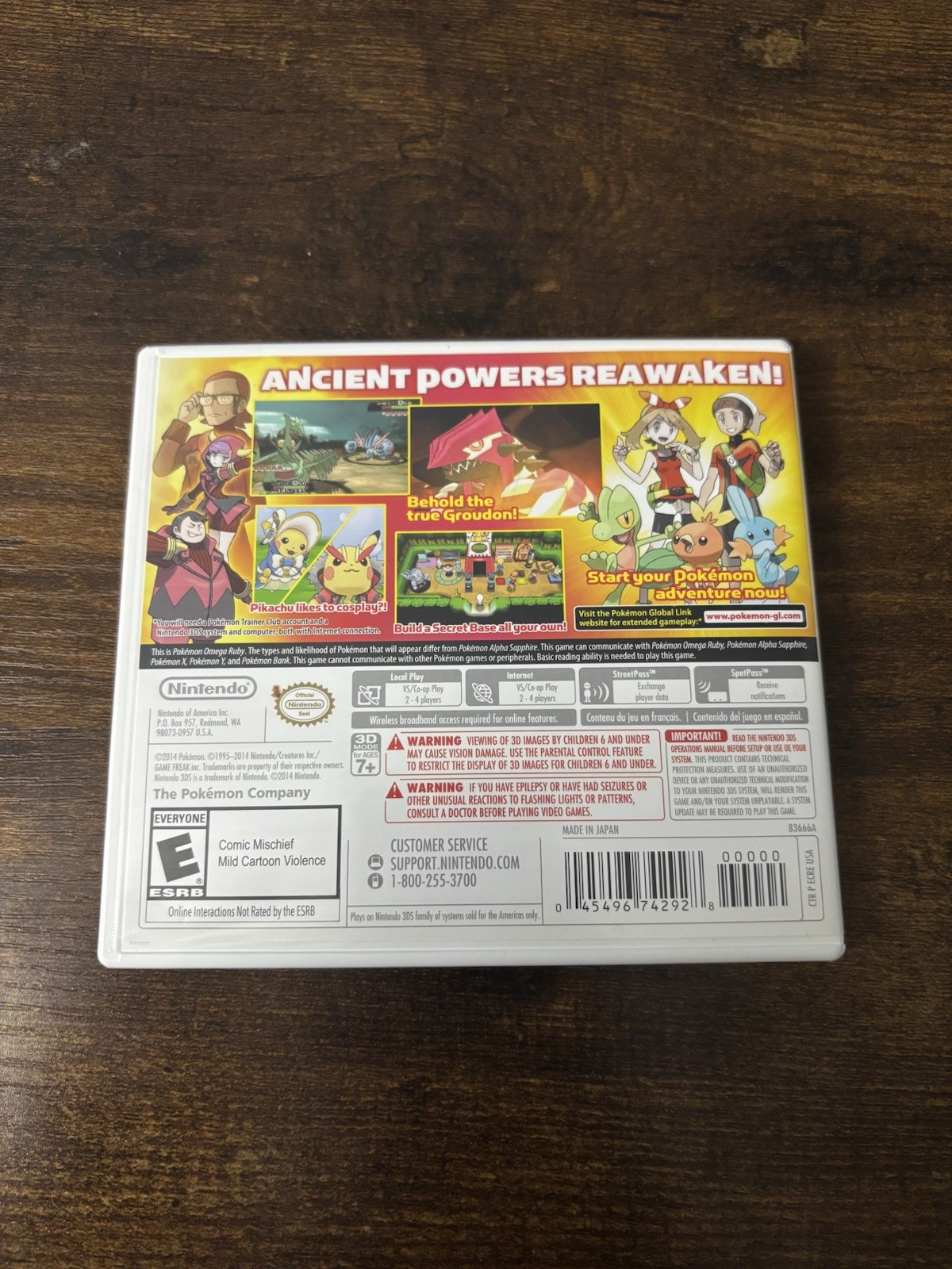 Nintendo Pokémon Omega Ruby 3DS Game CIP Tested Working w/ Case & Manual