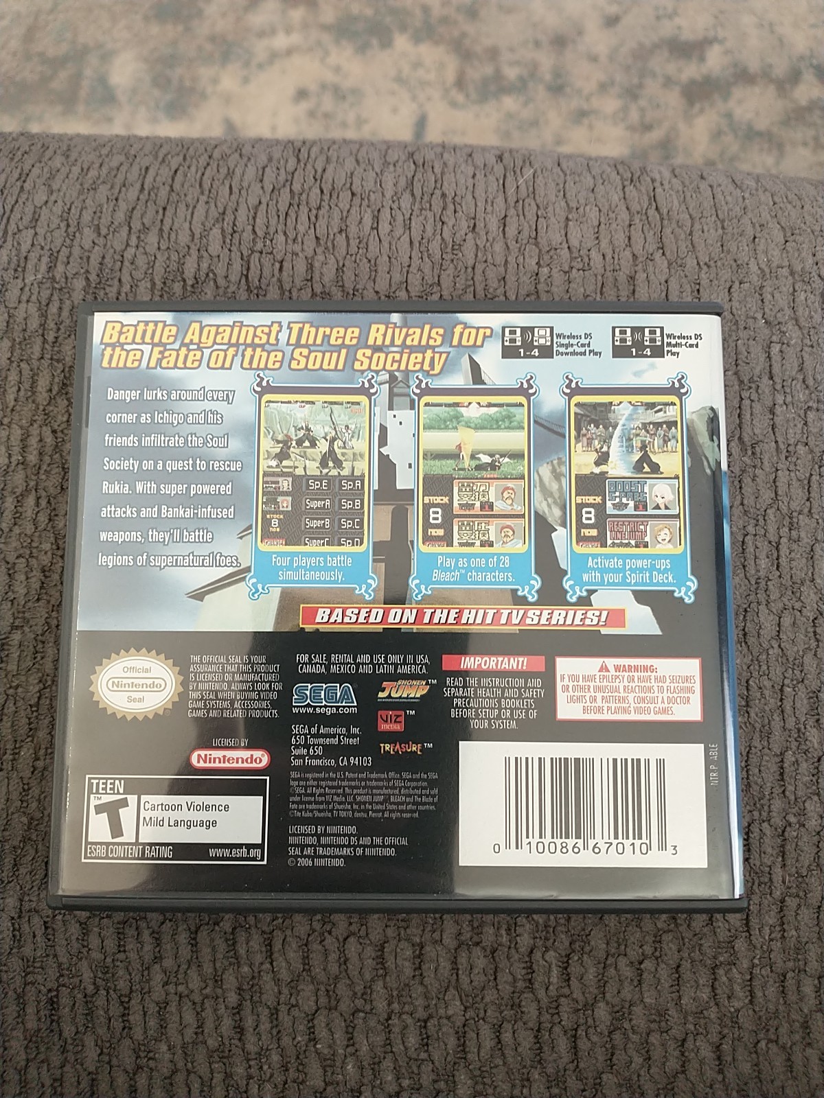 Bleach: The Blade of Fate (Nintendo DS, 2007) Complete With Box And Manual
