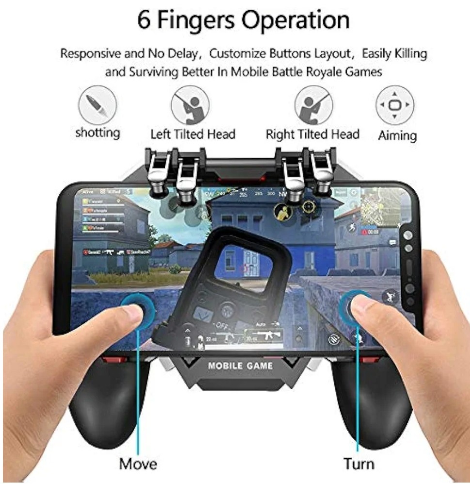 PUBG Mobile Controller Mikirini with Phone Cooler 4000mAh Battery