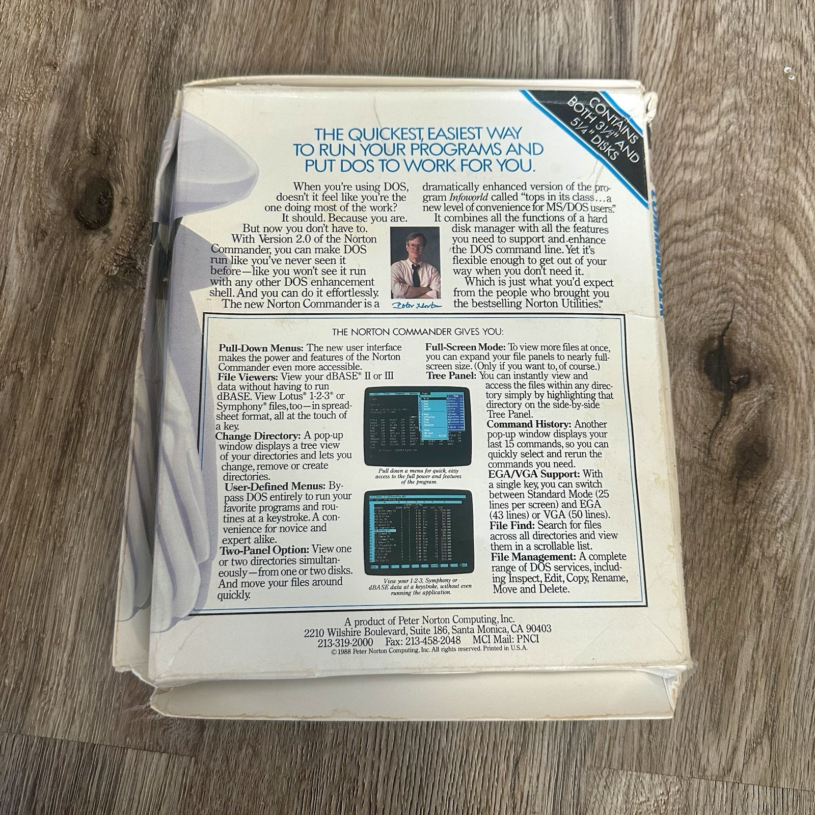 Norton Commander 2.0 IBM PC With The Original Box And The Manual 1988 Computing