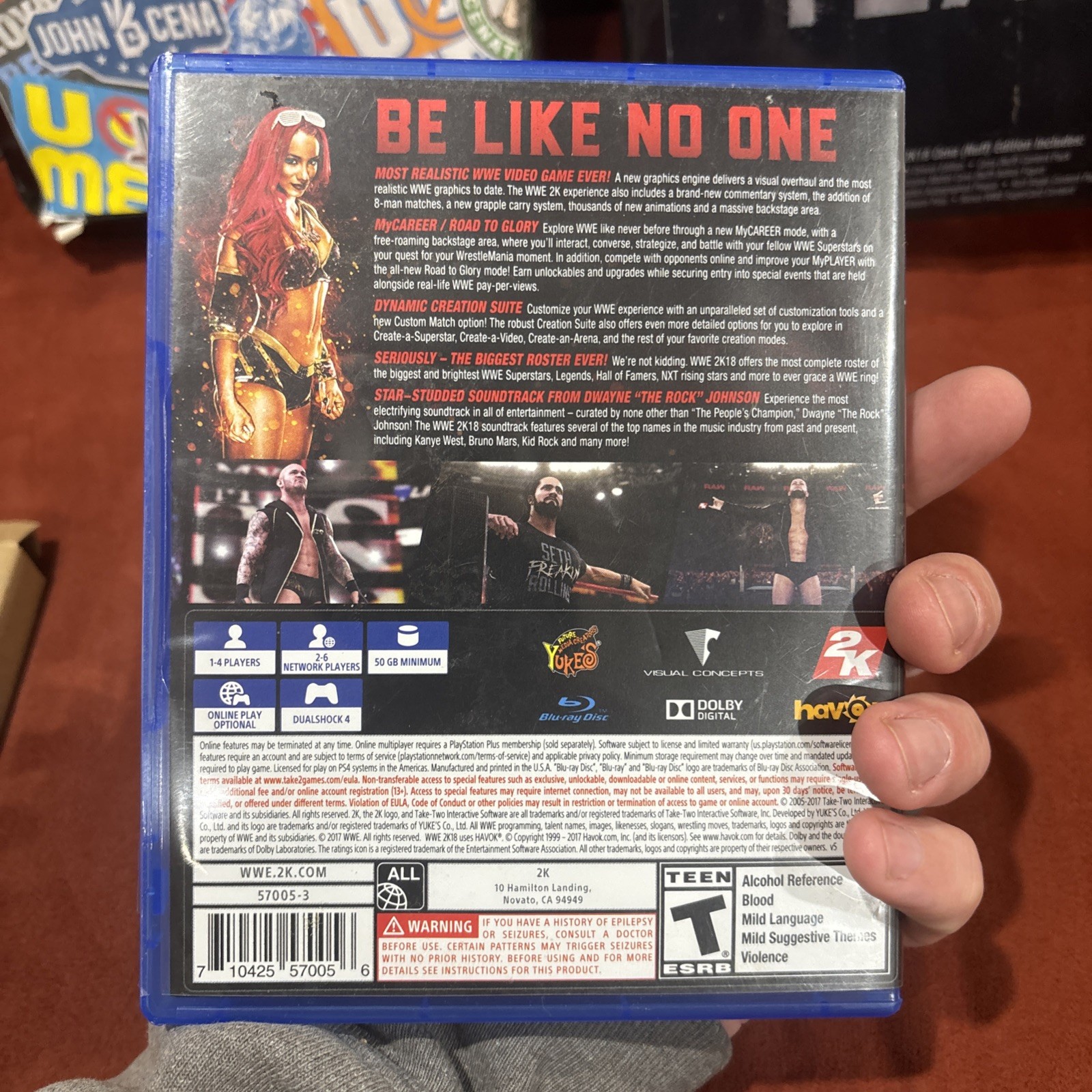 WWE 2K18 Cena (Nuff) Collector’s Edition (PlayStation 4 PS4) Complete Auto Relic