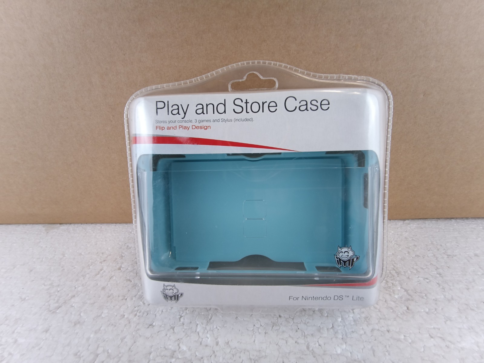 Play and Store Case Turquoise Blue for Nintendo DS Lite Console & Games New