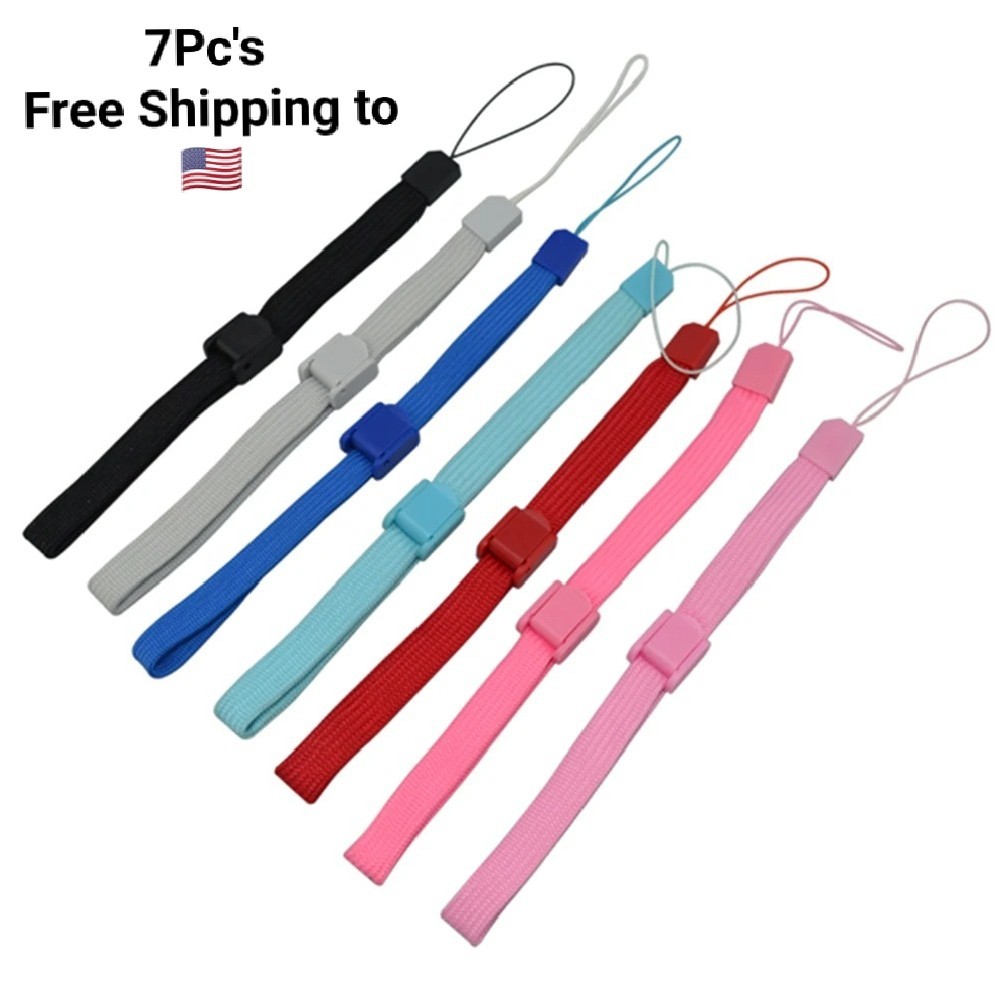 7Pc’s Multicolor Wrist Straps Nintendo Wii Remote Controller Adjustable Wristlet