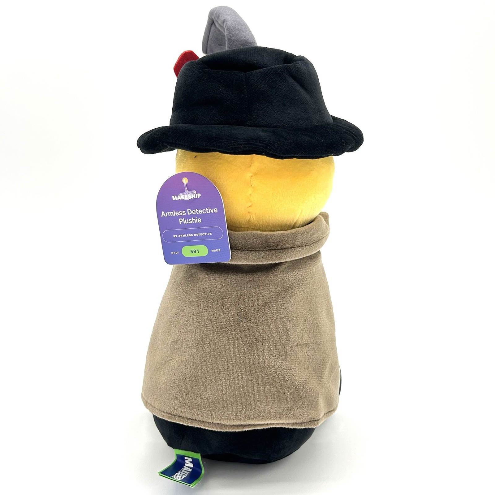 Makeship Armless Detective Plushie Game Plush Top of The Barrel Limited Edition