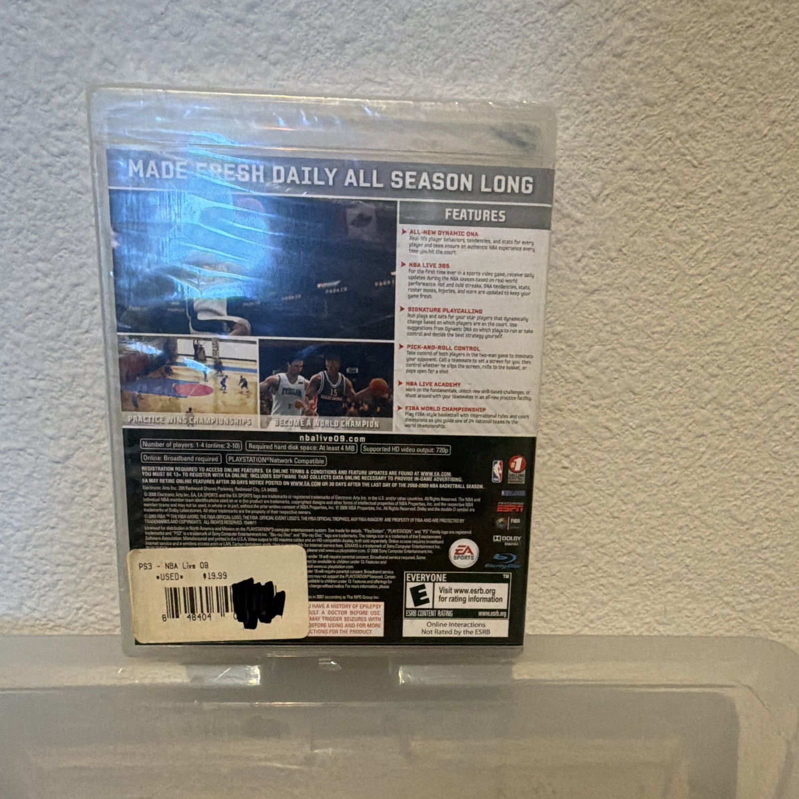 EA Sports NBA Live 09 Sony PlayStation 3 PS3 E Everyone Basketball Sports Game