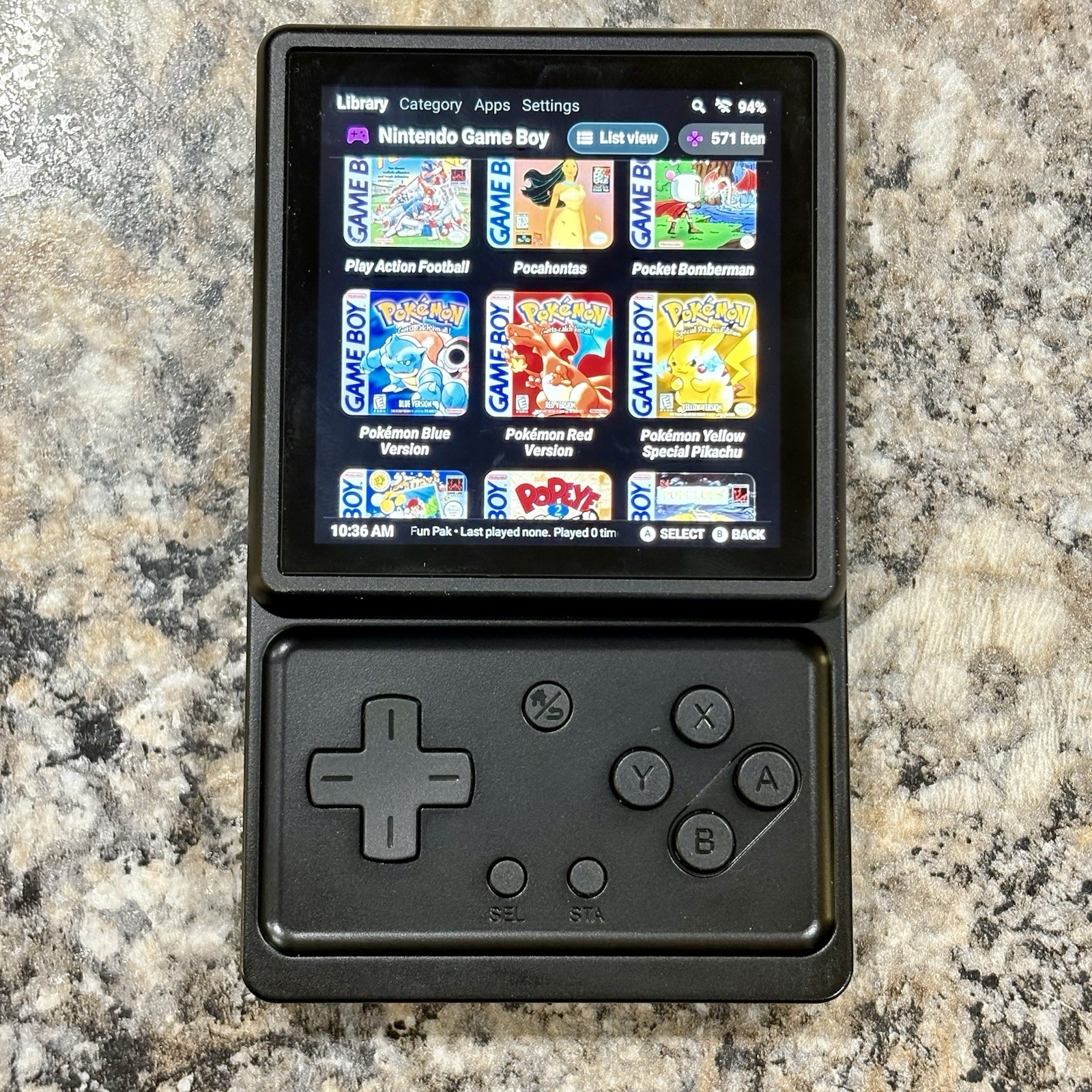 Anbernic RG Rotate, Retro Gaming Handheld, 128GB Card, Loaded Ready To Play