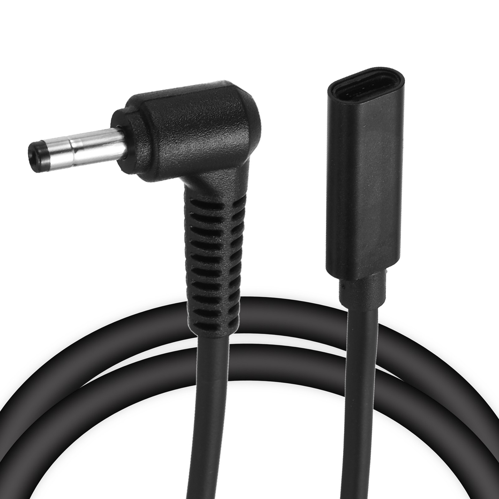 0.5FT USB C to DC PD Power Fast Charging Cable, 4mmx1.7mm 65W/18V-20V(Black)