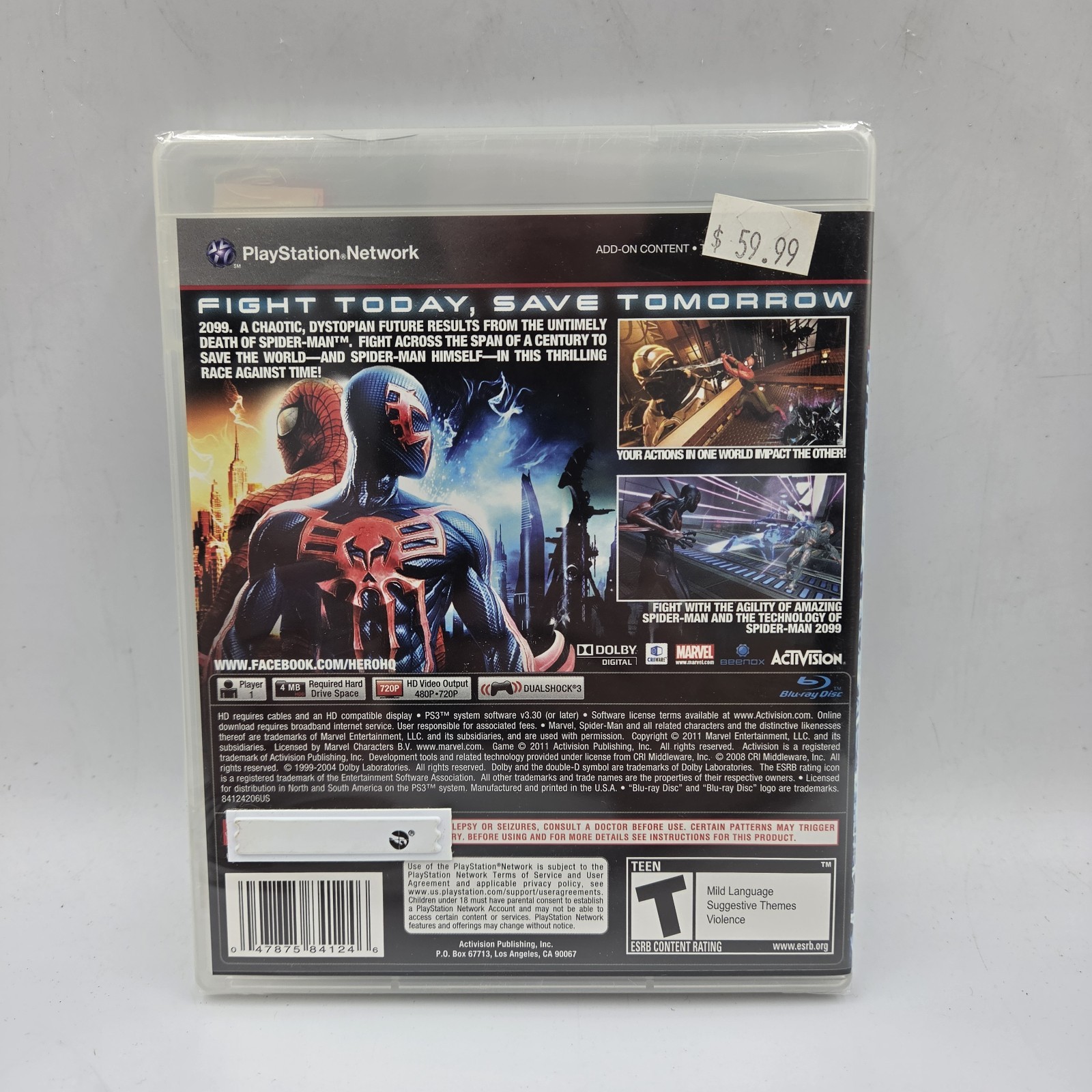Spider-Man Edge of Time – PlayStation 3 PS3 Brand New Sealed