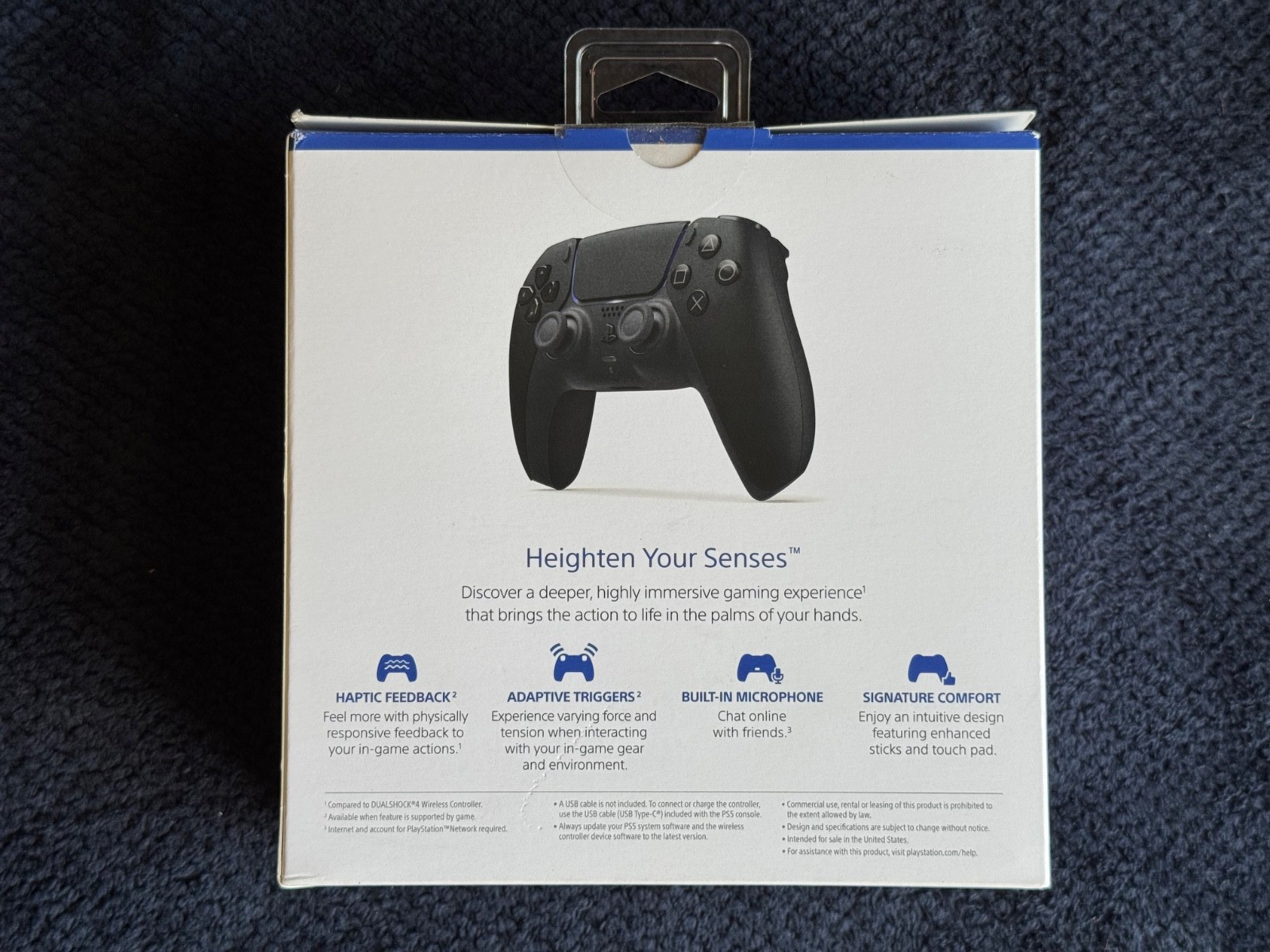 Sony PlayStation PS5 DualSense Controller – Midnight Black – Adult Owned