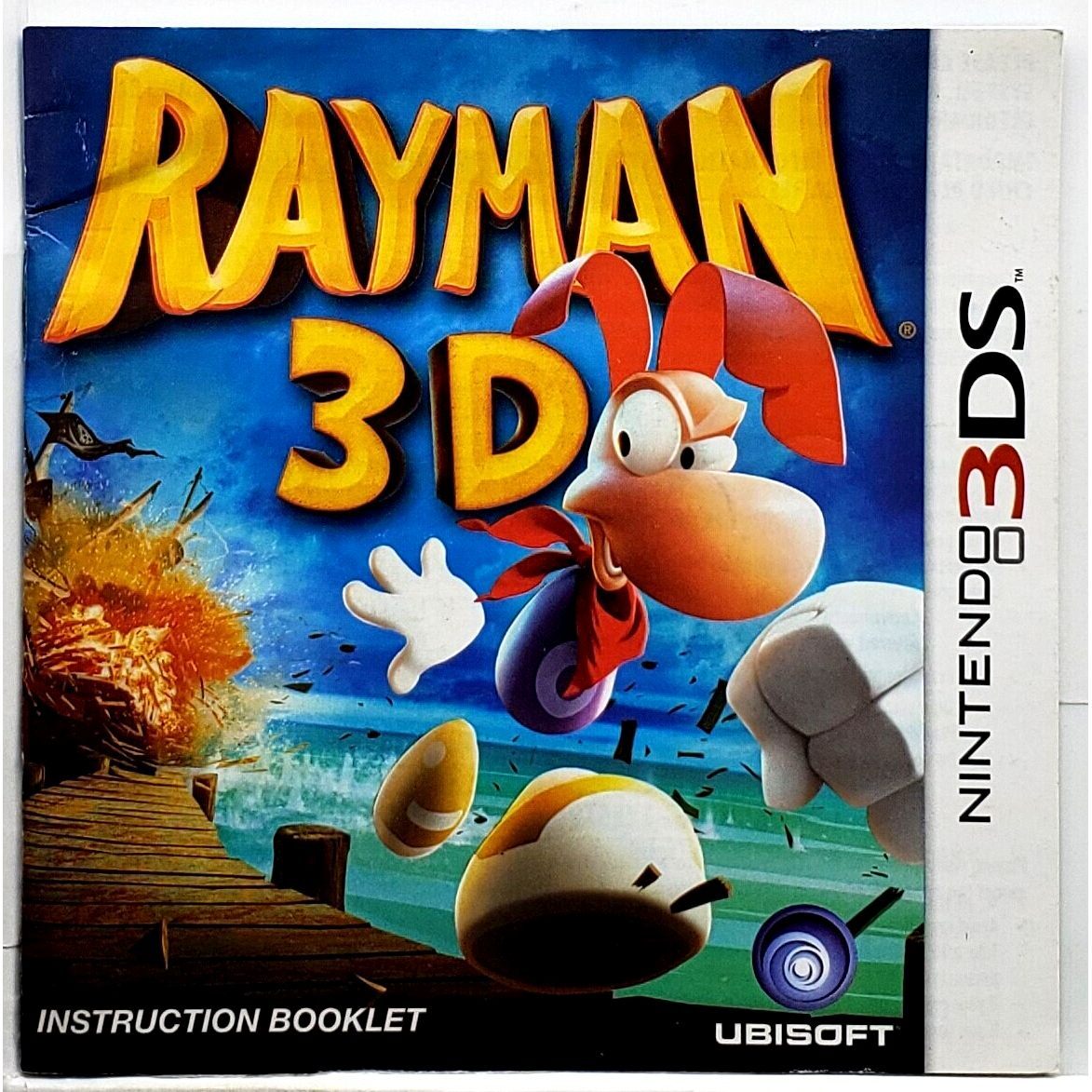 (Manual Only) Rayman 3D – Nintendo 3DS Authentic Instruction Booklet Game