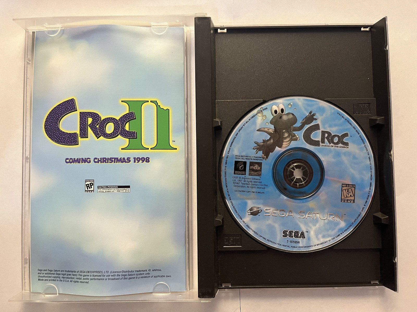 Croc: Legend of the Gobbos Sega Saturn Complete W/ Manual CIB TESTED WORKING