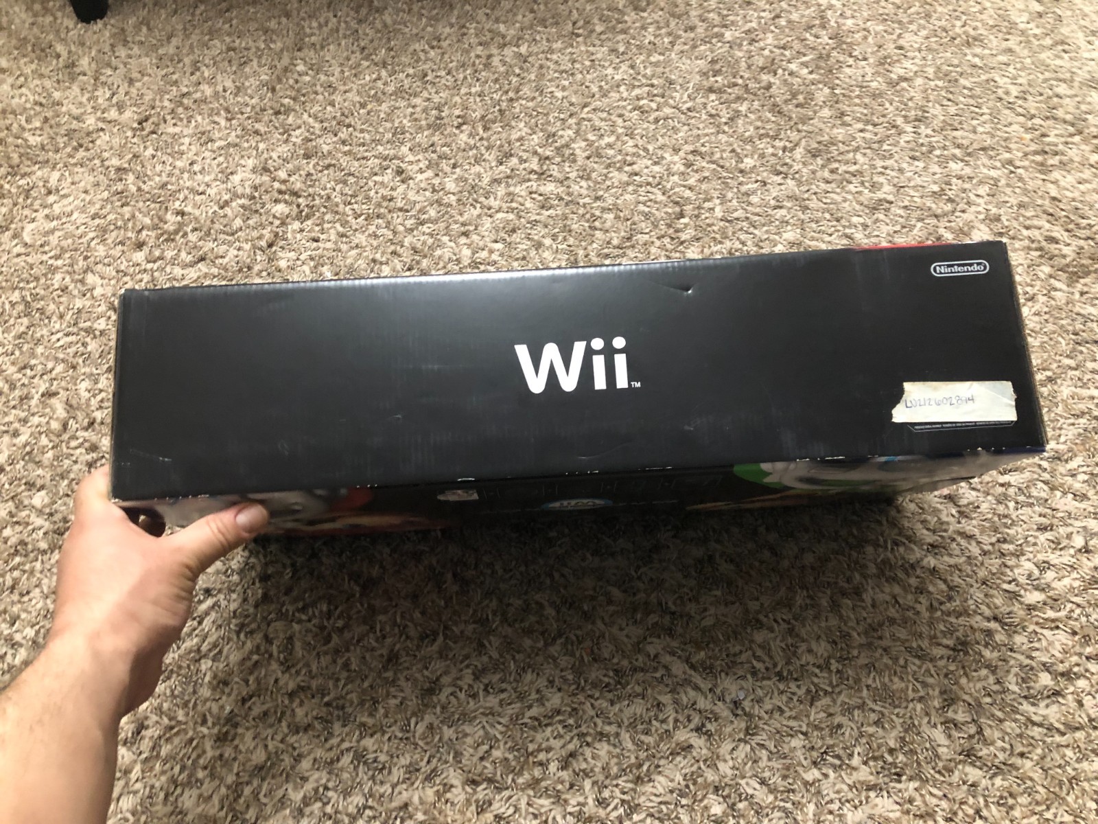 Nintendo Original Wii Mario Kart Bundle Black Console With Wii Wheel Sealed game