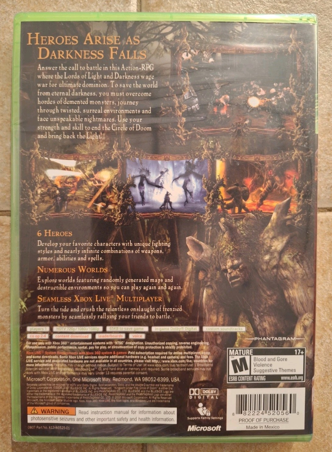 Kingdom Under Fire: Circle of Doom (Microsoft Xbox 360, 2008) Loose Disc!!