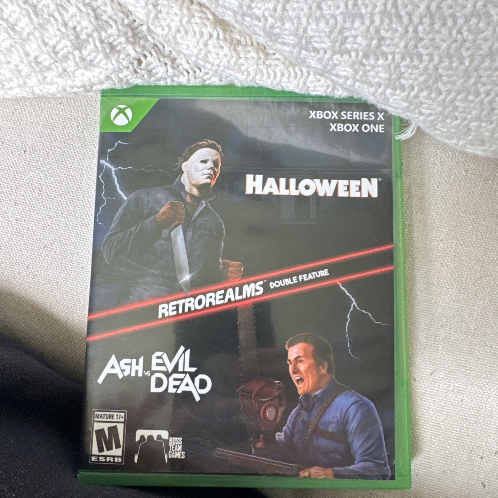 Halloween/Ash vs Evil Dead RetroRealms Double Feature Xbox One Series X W/Cards!