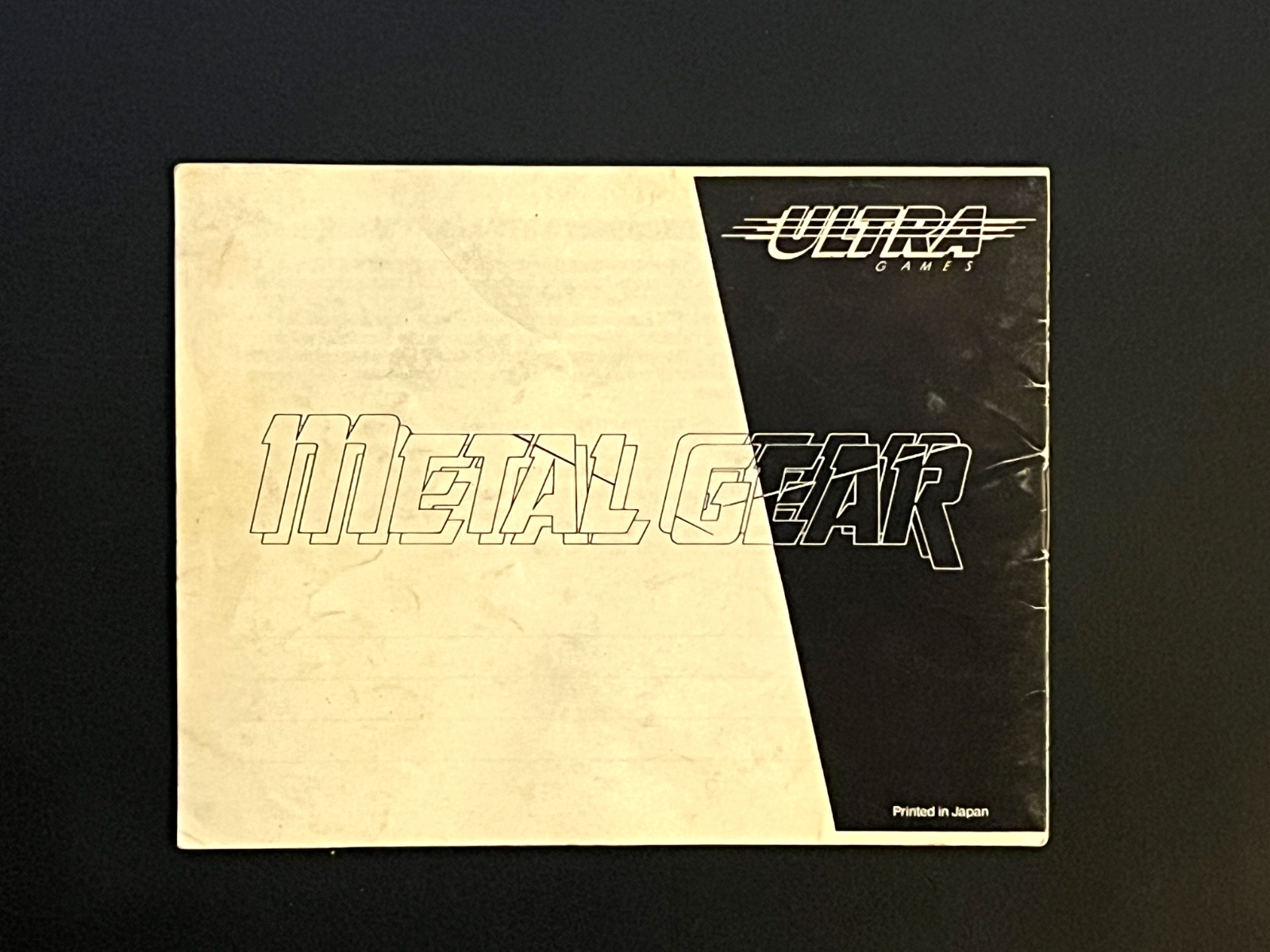 Metal Gear NES Manual Only Original Nintendo Konami Hideo Kojima Authentic
