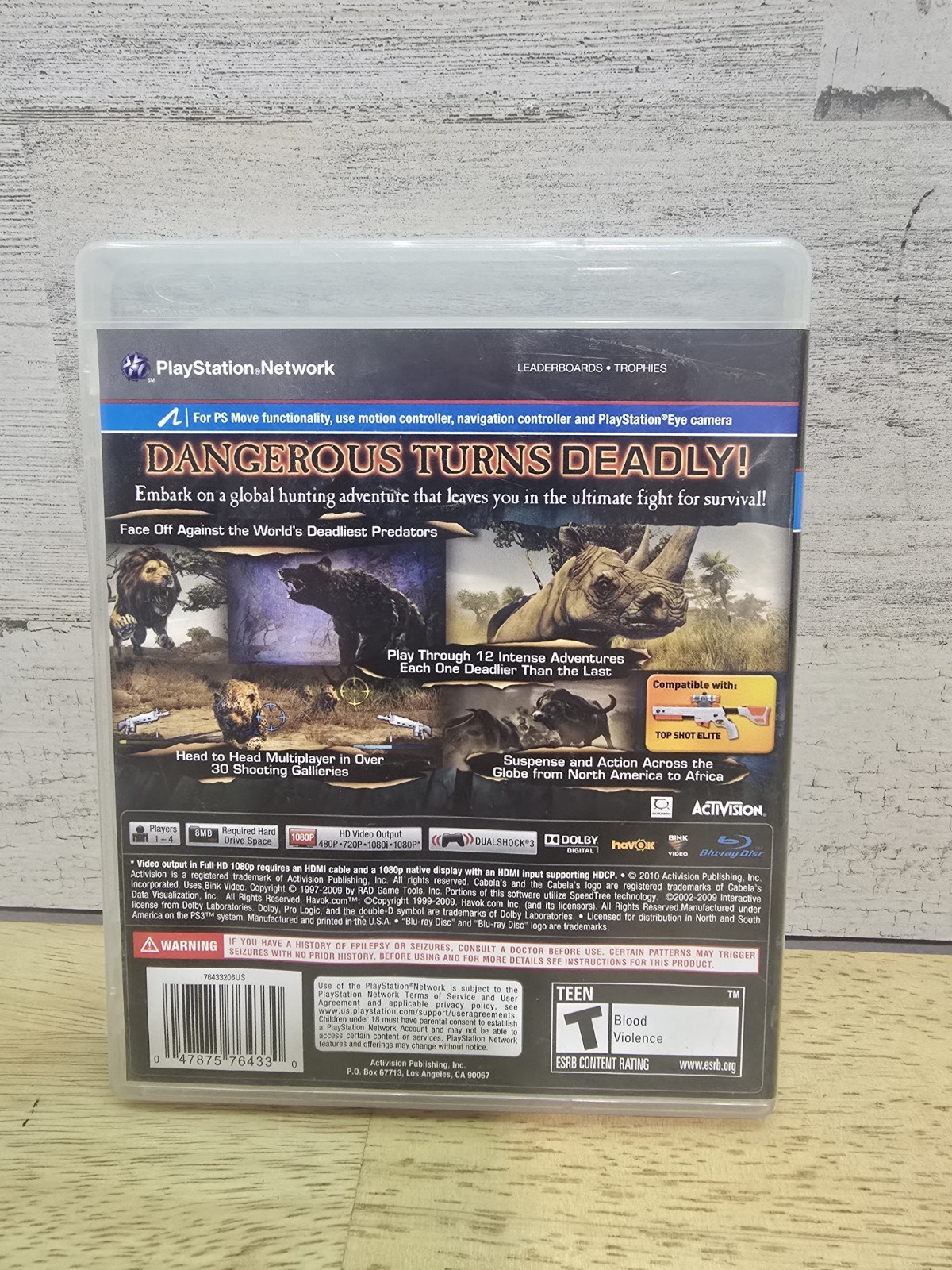 Cabela’s Dangerous Hunts 2011 (Sony PlayStation 3 PS3, 2010)