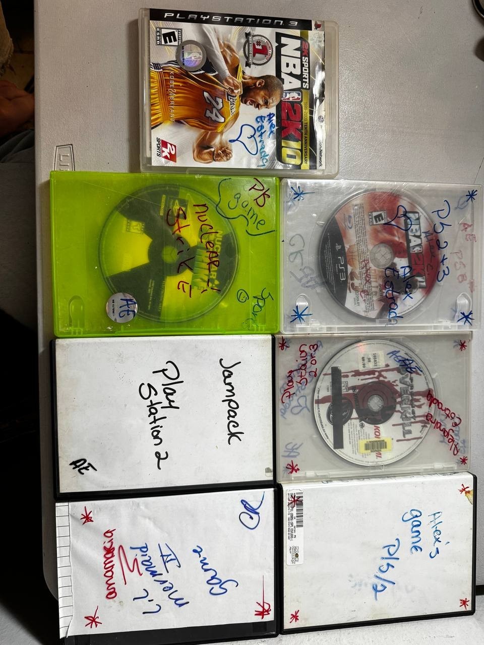Sony PlayStation 1 2 3 Games Bundle Lot of 7 NBA 2K10 Rainbow Six 3 Overkill Tes