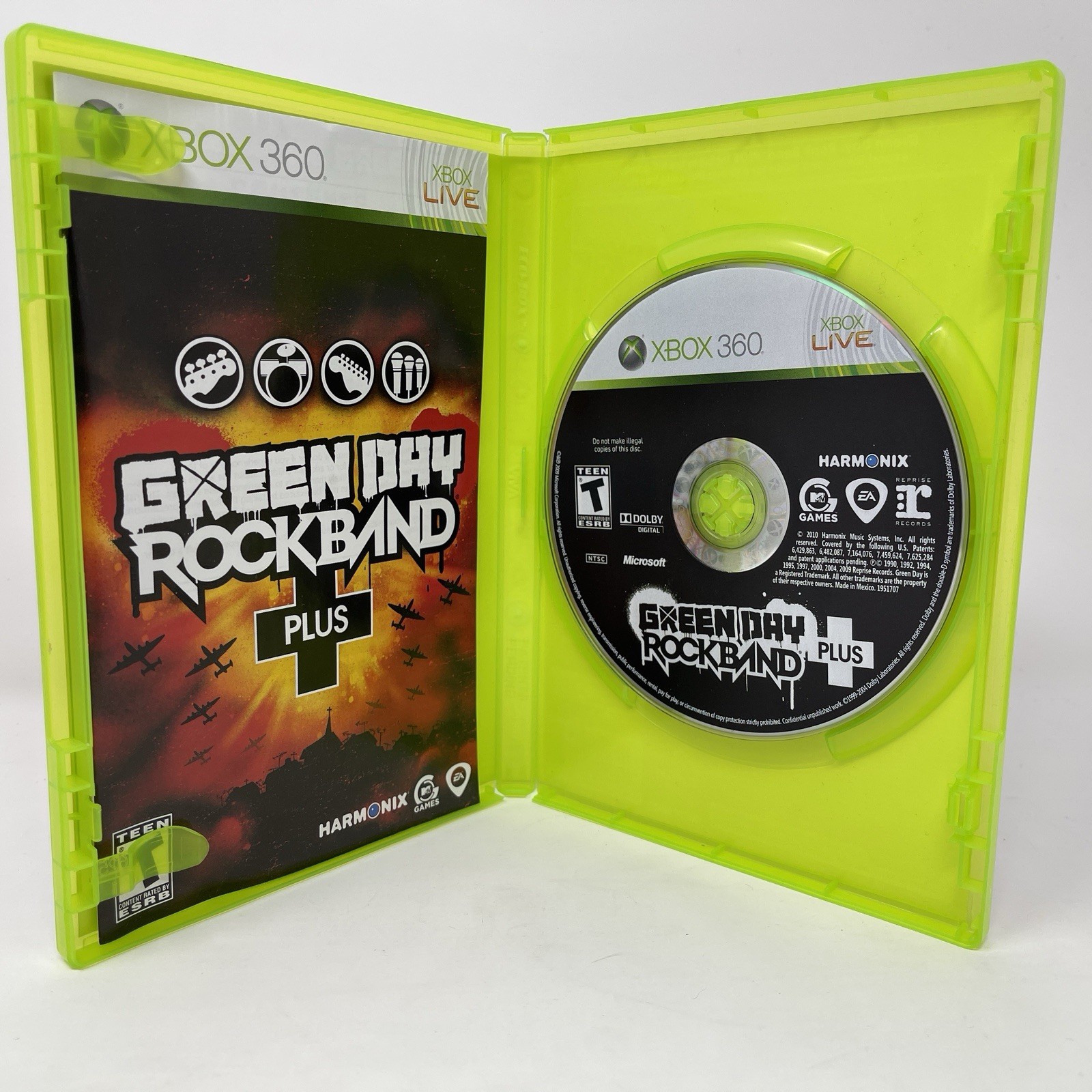 Green Day: Rock Band Plus CIB Xbox 360 Clean