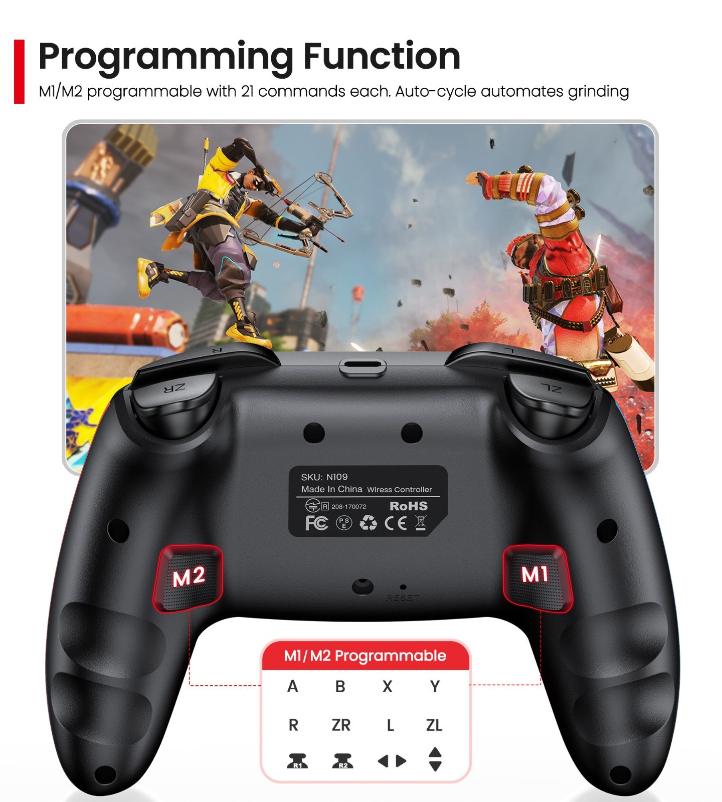 Wireless PC Controller-Bluetooth Controller for PC, Switch, iOS and Android