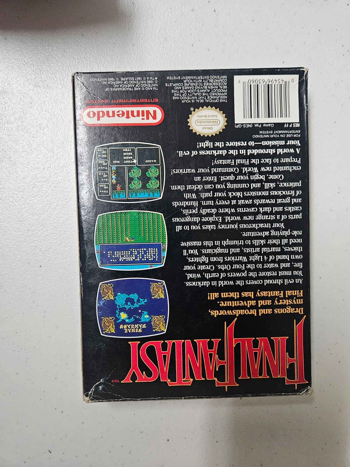 Final Fantasy (Nintendo NES, 1990) Complete In Box CIB Map And Manual Included