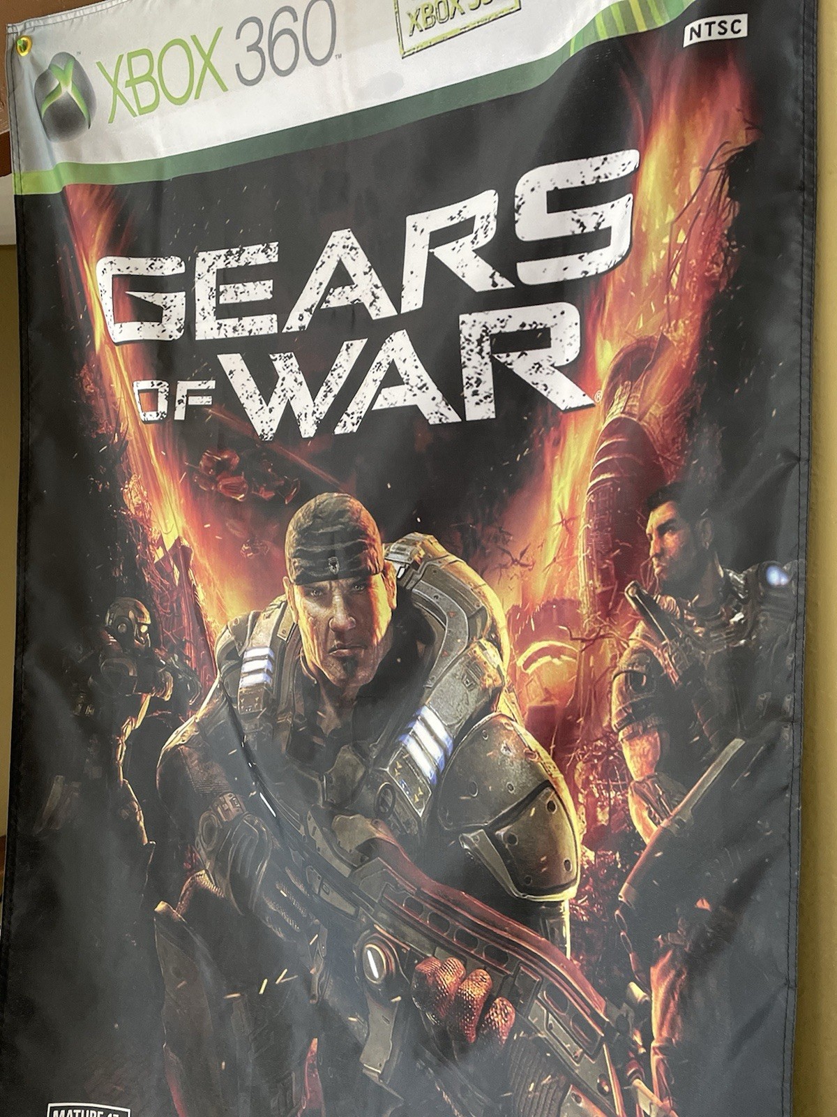 Gears Of War 5ft Flag Microsoft XBOX 360 2006 Poster GOW