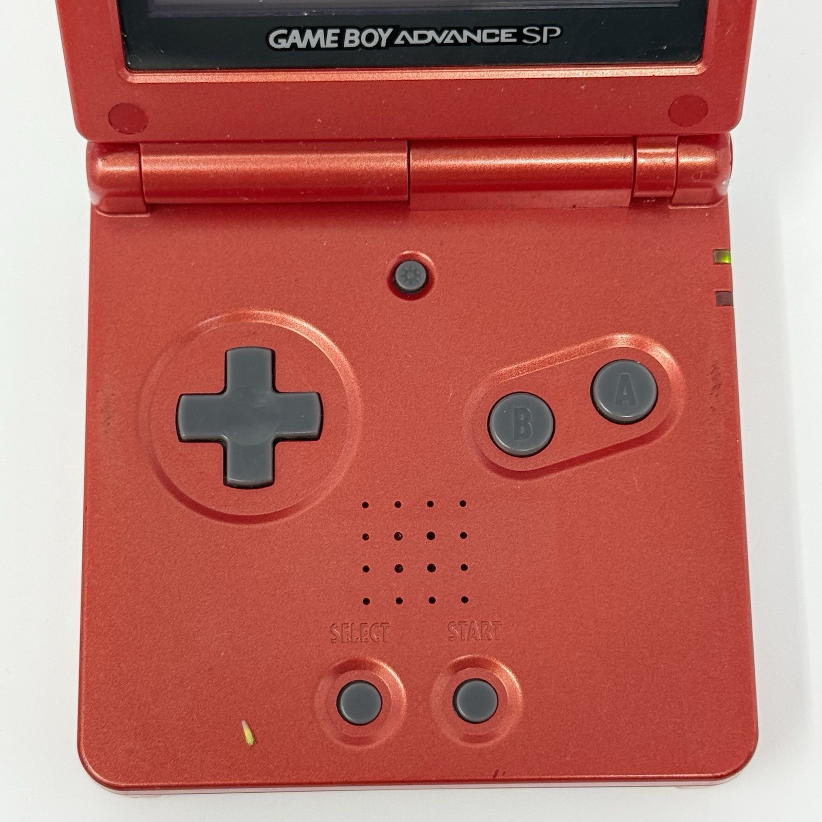 Nintendo Game Boy Advance SP AGS-001 Flame Red Console No Charger Tested
