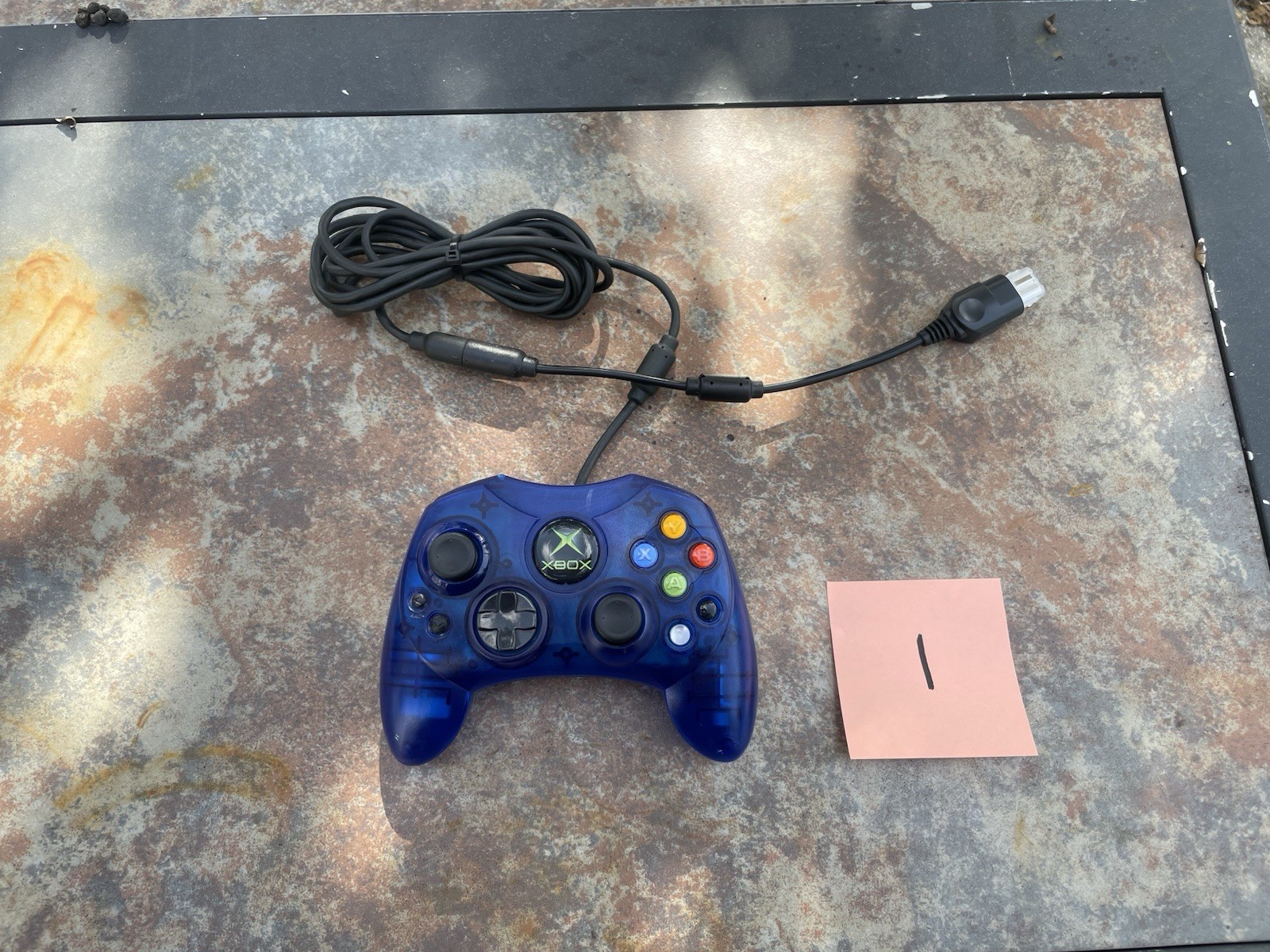 Microsoft original xbox blue OEM controller tested and serviced