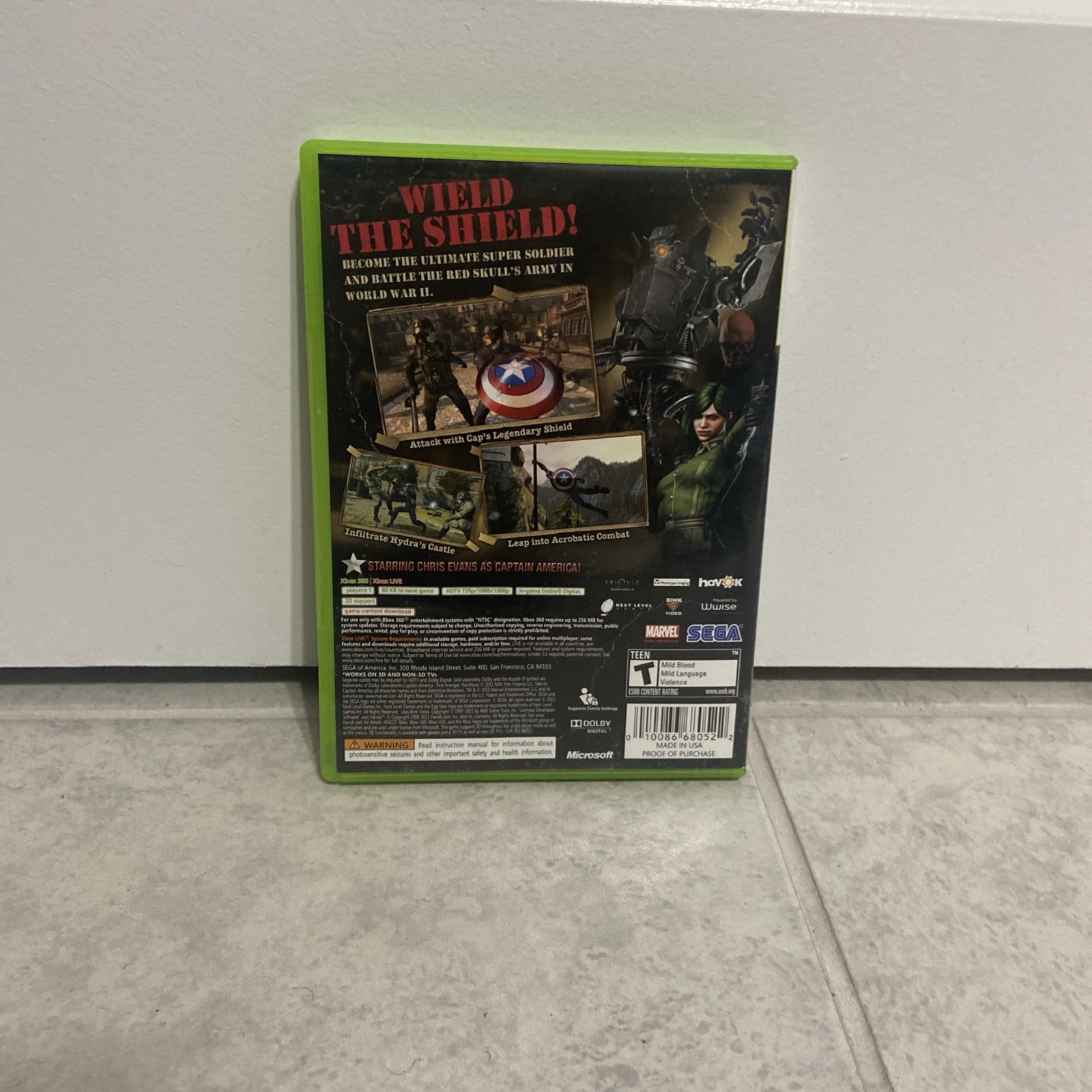 Captain America: Super Soldier CIB with manual (TESTED)Microsoft Xbox 360, 2011)
